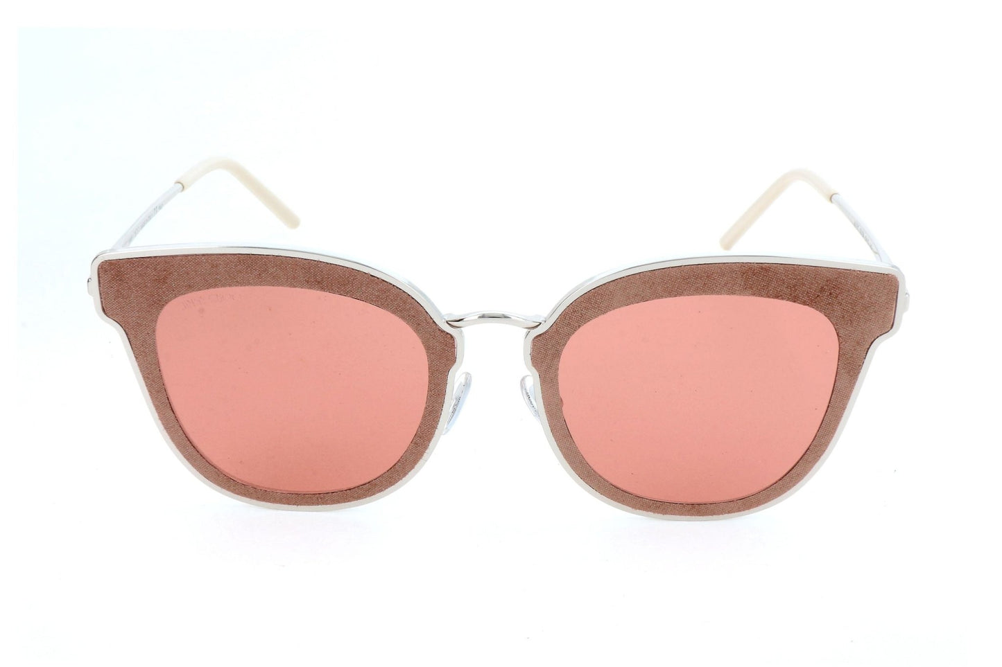 Jimmy Choo Women's Silver Beige Sunglasses NILE S - Italian Designer Metal Eyewear - Style Queenz