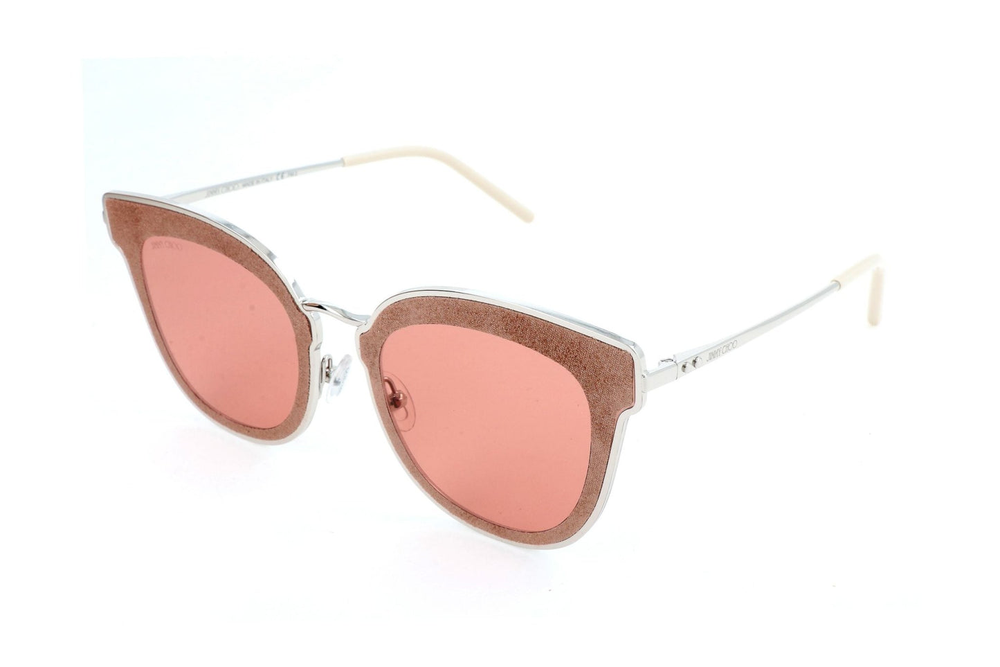 Jimmy Choo Women's Silver Beige Sunglasses NILE S - Italian Designer Metal Eyewear - Style Queenz
