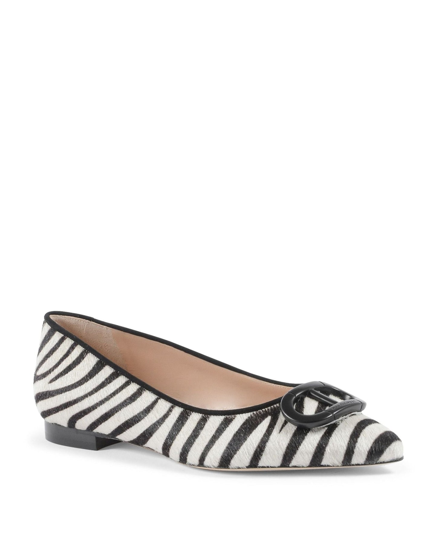 Jungle Zebra Ballerina Flats - Italian Calf Hair Designer Shoes - Style Queenz