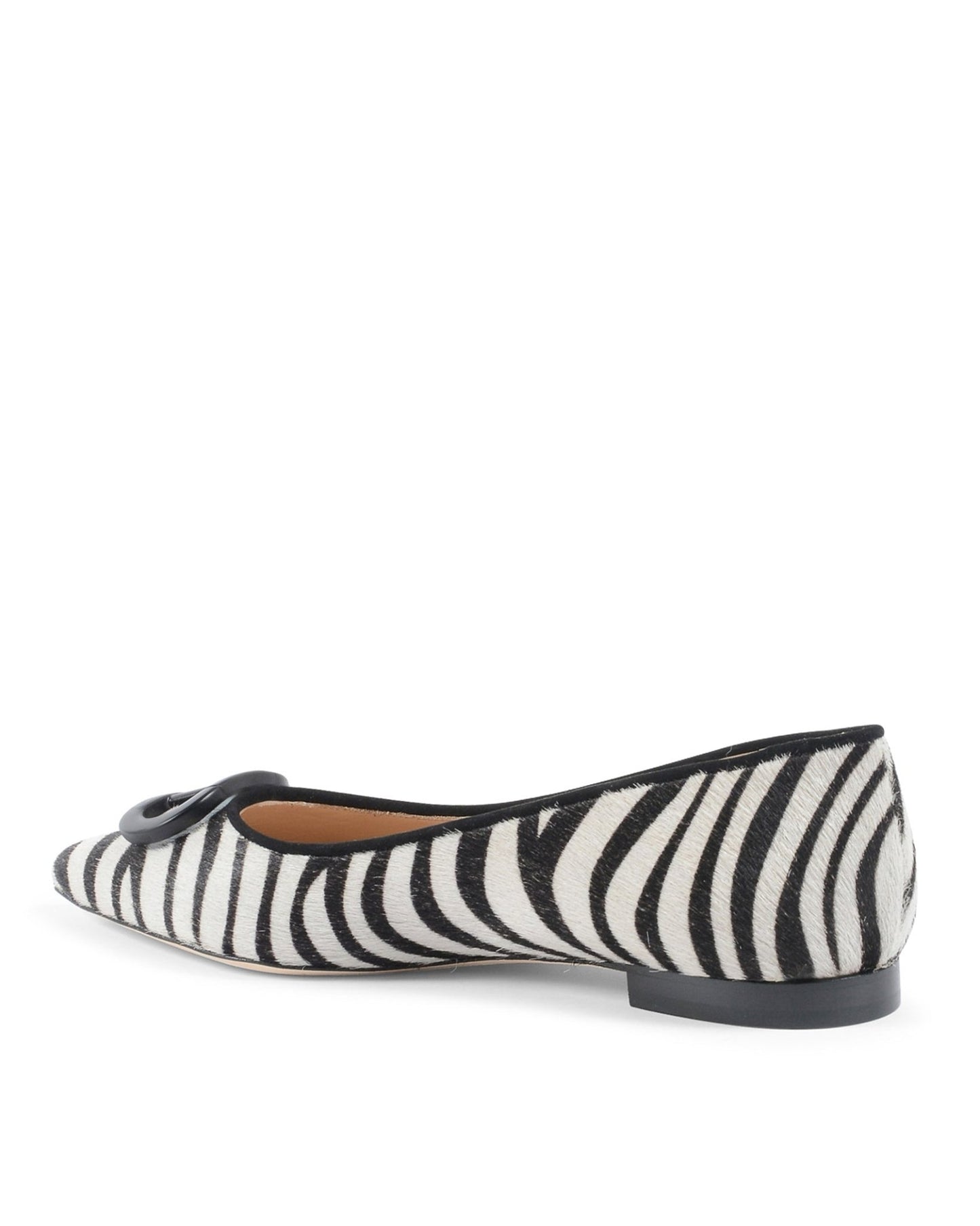 Jungle Zebra Ballerina Flats - Italian Calf Hair Designer Shoes - Style Queenz