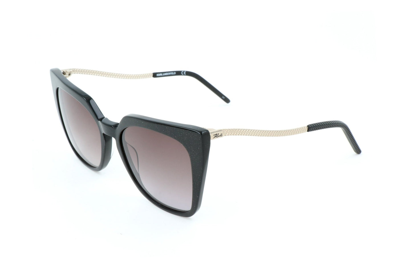 Karl Lagerfeld Black Glitter Sunglasses - Designer Women's Eyewear - Style Queenz