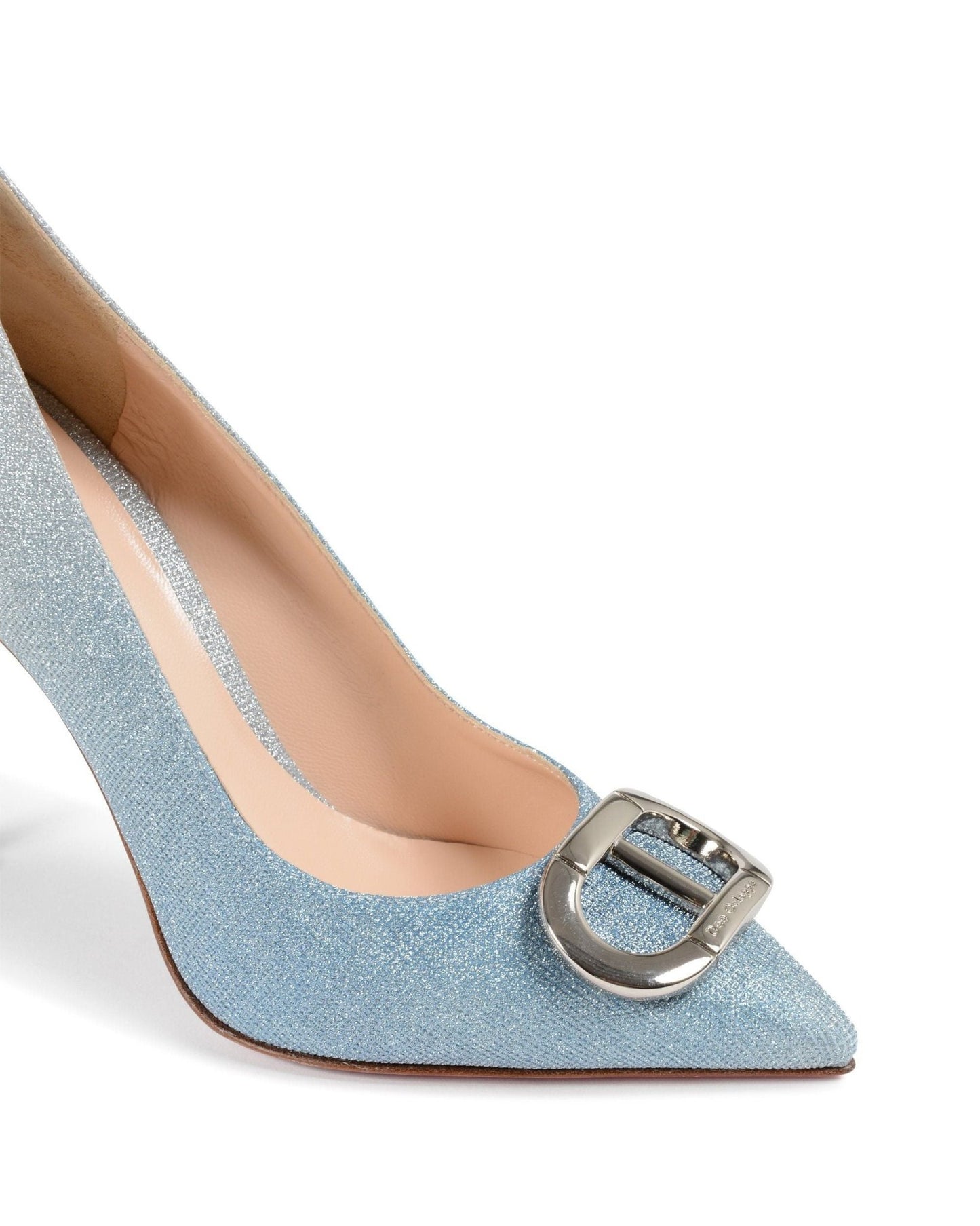 Logo Fairy Pump Light Blue Glitter - Italian Designer High Heels - Style Queenz