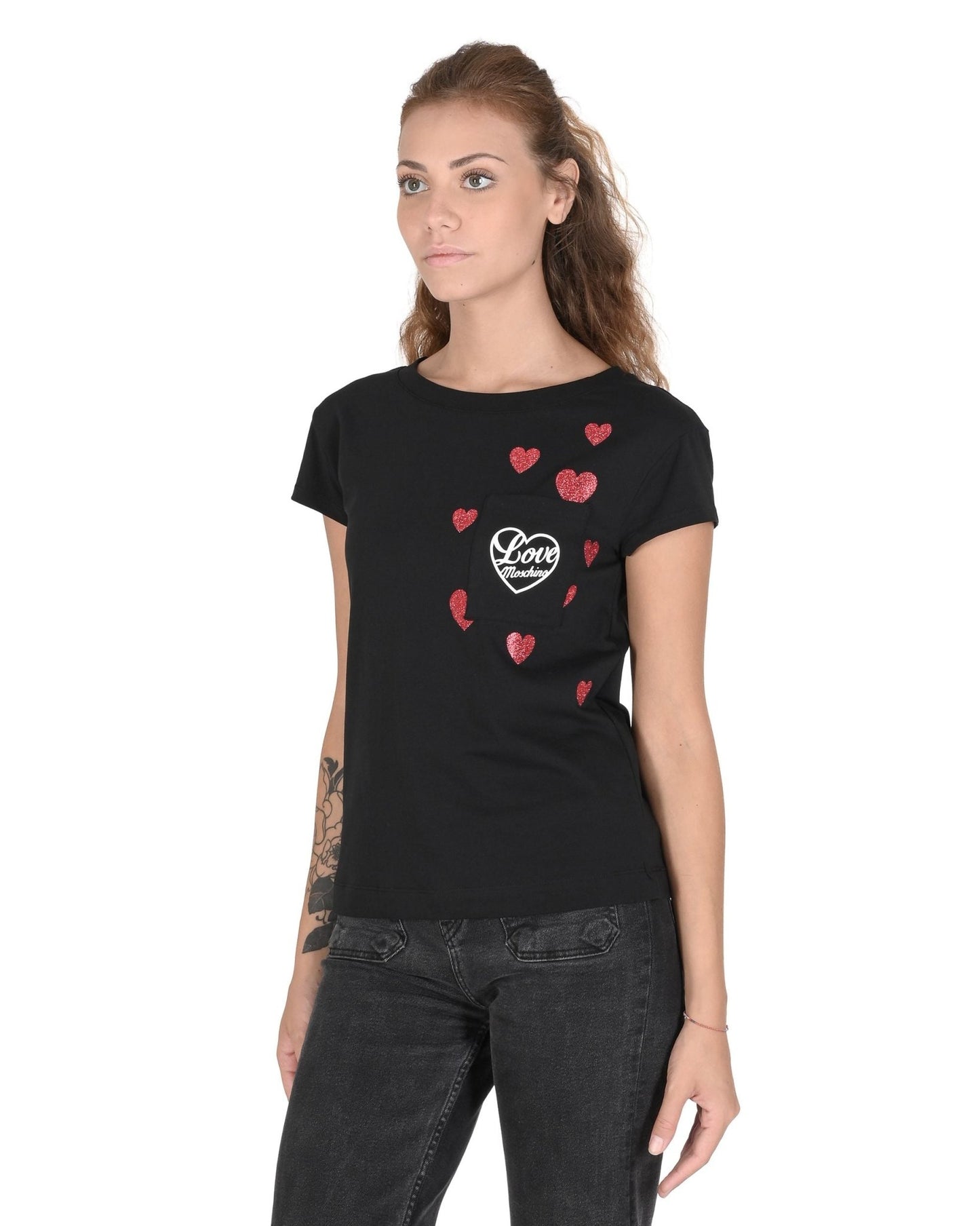 Love Moschino Black Women's T-Shirt - Premium Cotton Blend Designer Tee - Style Queenz