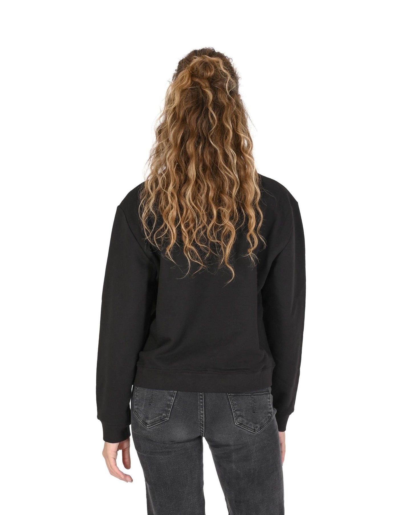 Love Moschino Women's Black Cotton Sweatshirt - Designer Pullover - Style Queenz