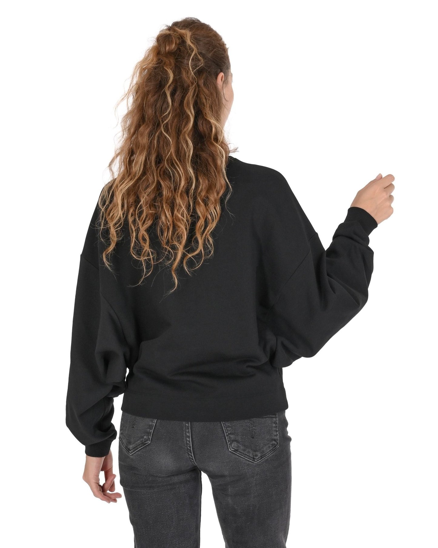 Love Moschino Women's Black Cotton Sweatshirt - Designer Pullover - Style Queenz