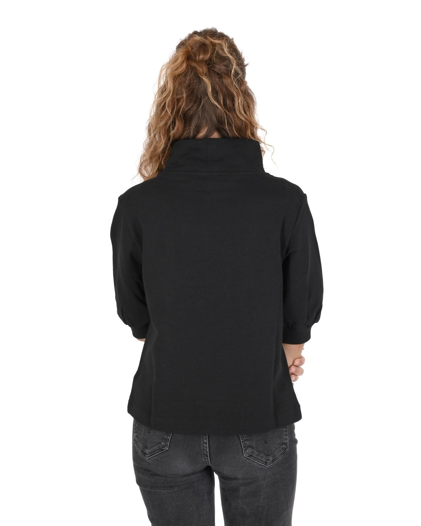Love Moschino Women's Black Cotton Sweatshirt - Designer Pullover - Style Queenz