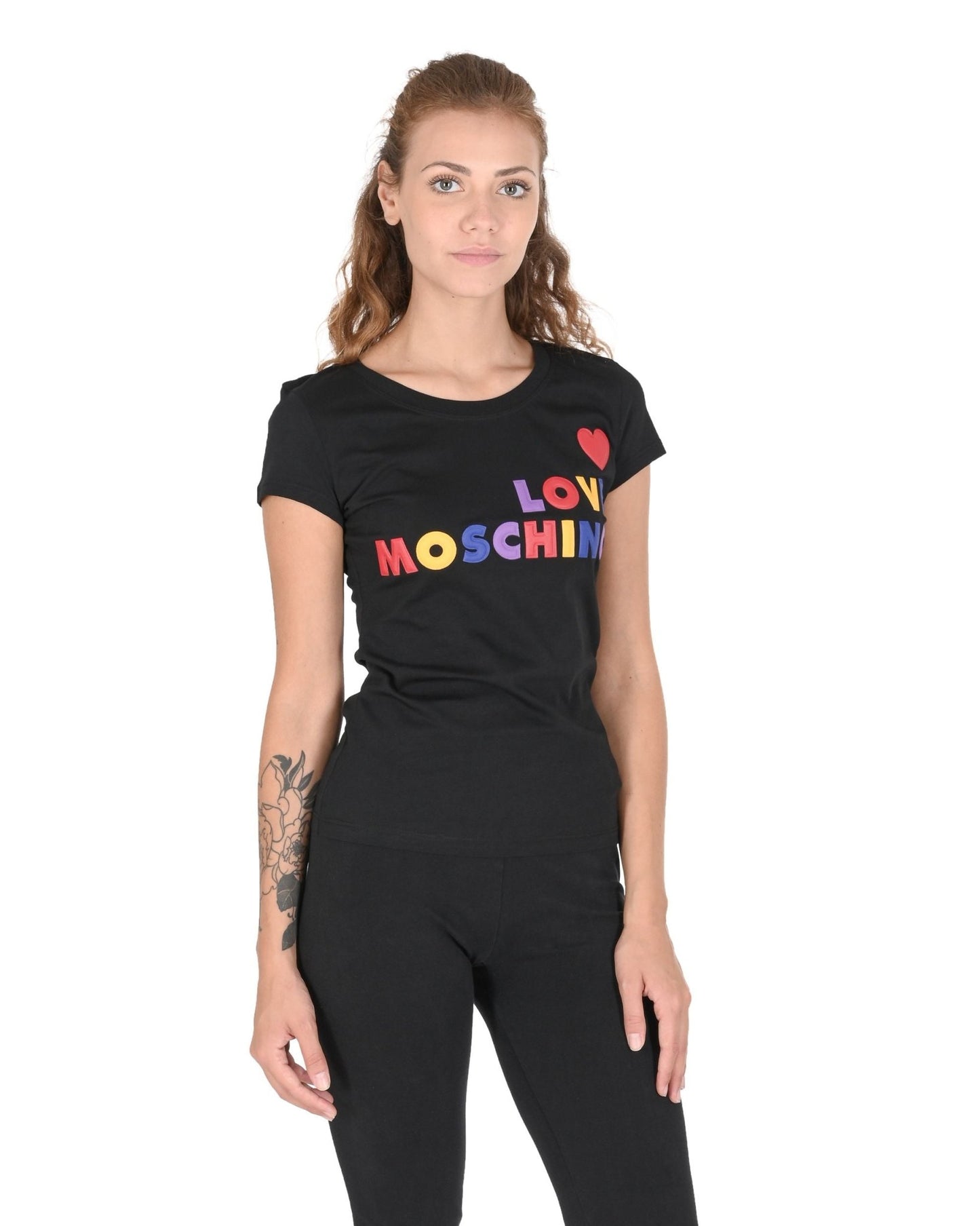 Love Moschino Women's Black Cotton T-Shirt - Designer Premium Tee - Style Queenz