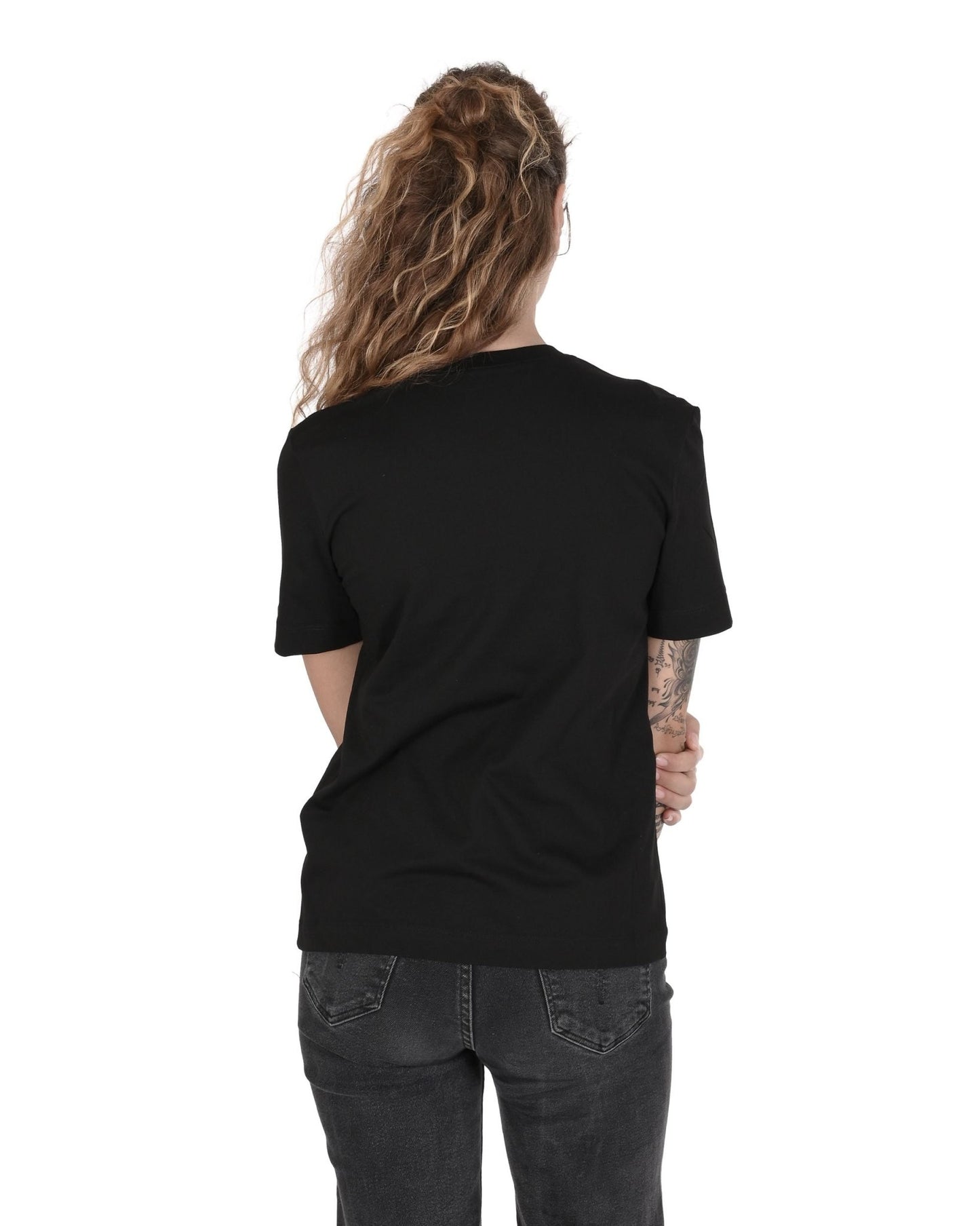 Love Moschino Women's Black Cotton T-Shirt - Designer Premium Tee - Style Queenz