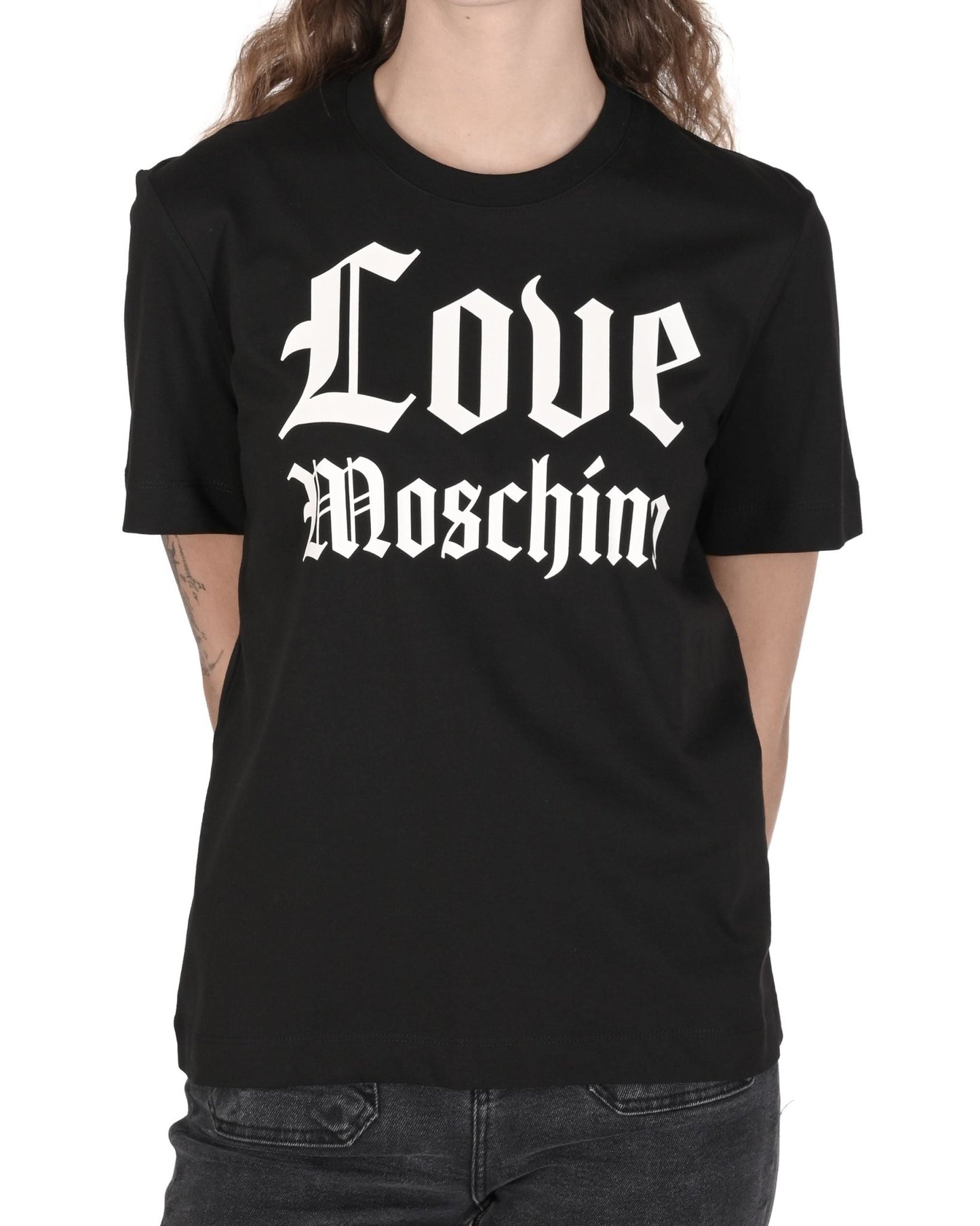 Love Moschino Women's Black Cotton T-Shirt - Designer Premium Tee - Style Queenz