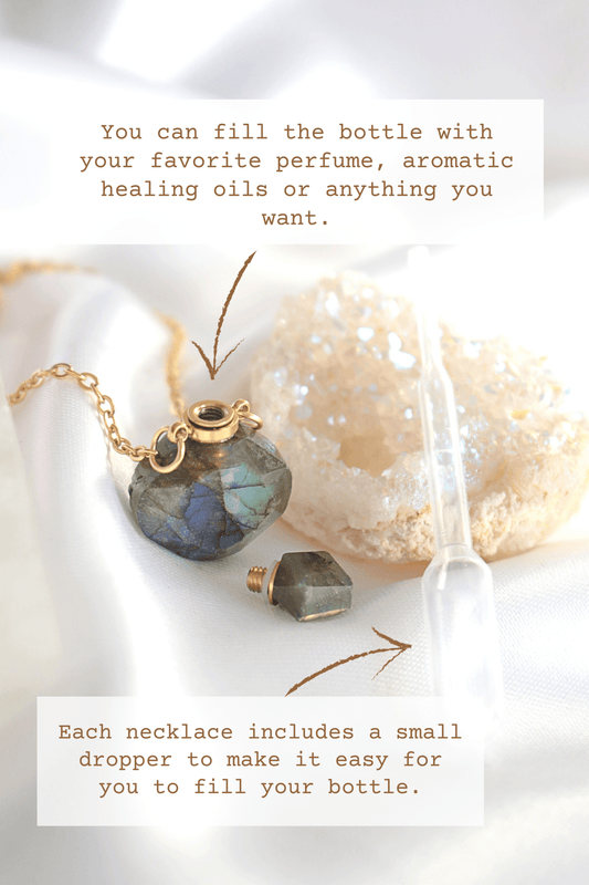 Luxury Mini Crystals Bottles | 24 Karats Natural Crystals Necklaces - Style Queenz