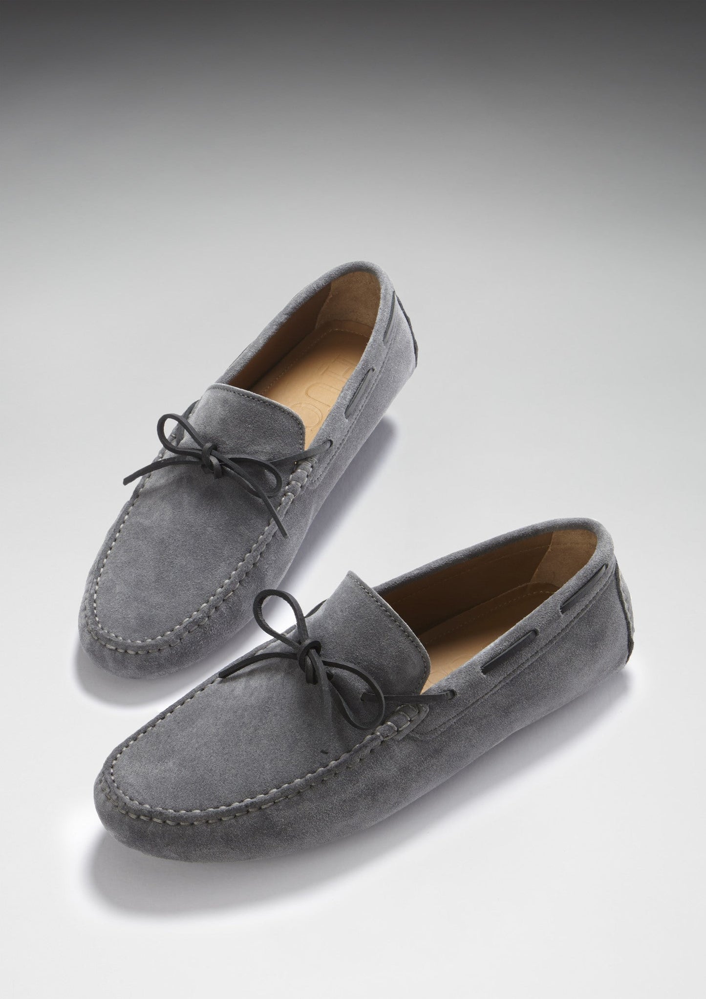 Men's Slate Grey Suede Laced Driving Loafers