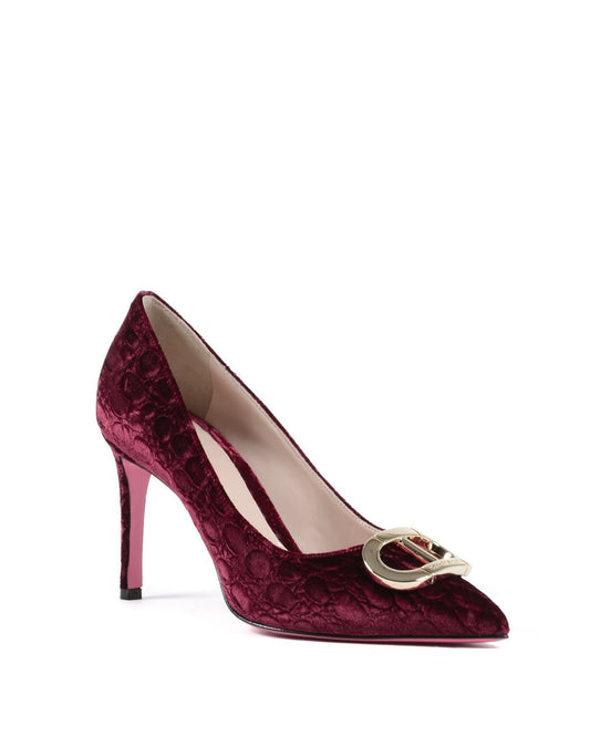 Office Party Ruby Velvet Pumps - Italian Designer High Heels - Style Queenz