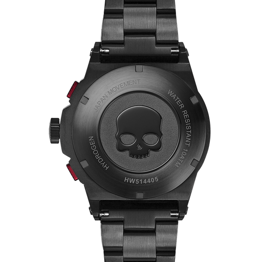 Otto Chrono All Black Bracelet Watch- Luxury Blacked - Out Chronograph with Carbon Fiber Dial - Style Queenz