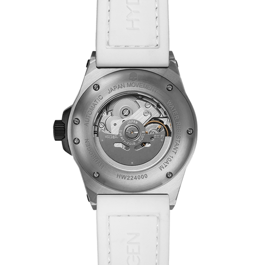 Otto White Silver Automatic Watch - 40mm Japanese NH36A Movement - Style Queenz