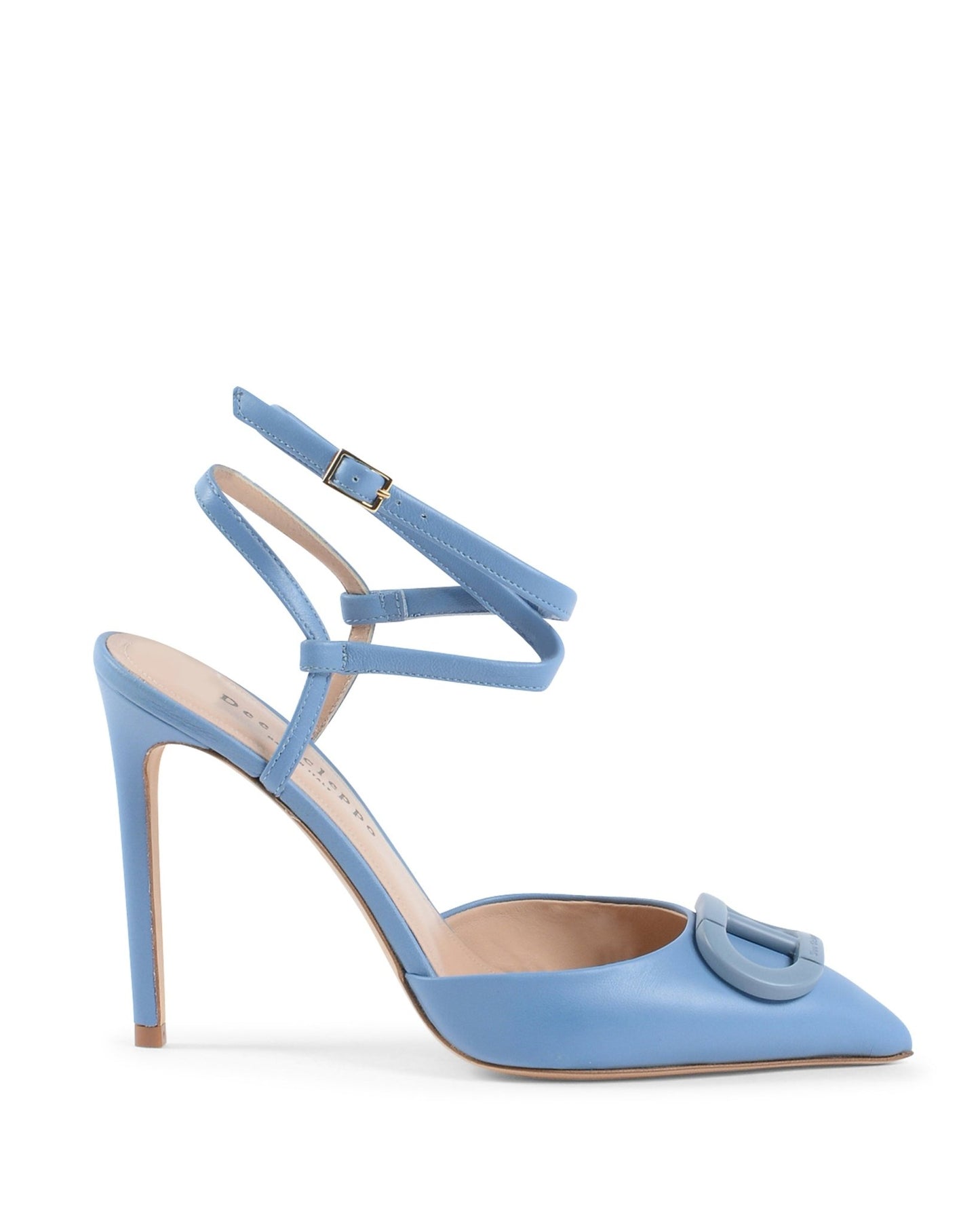 Pandora Pump Blue Jeans - Italian Leather Stiletto Heels with Lace - Up Ankle Ties - Style Queenz