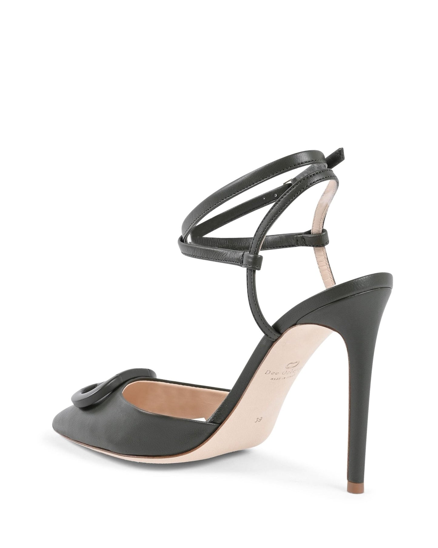 Pandora Pump - Military Italian Leather Stiletto with Lace - Up Ankle Ties - Style Queenz