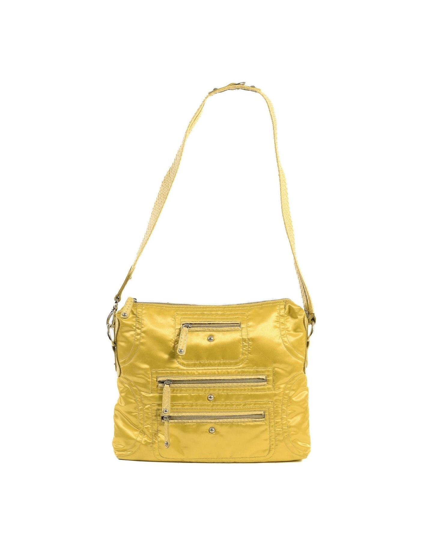 Tod's Yellow Fabric Handbag WADBB3 - Italian Designer Luxury Bag Made in Italy - Style Queenz