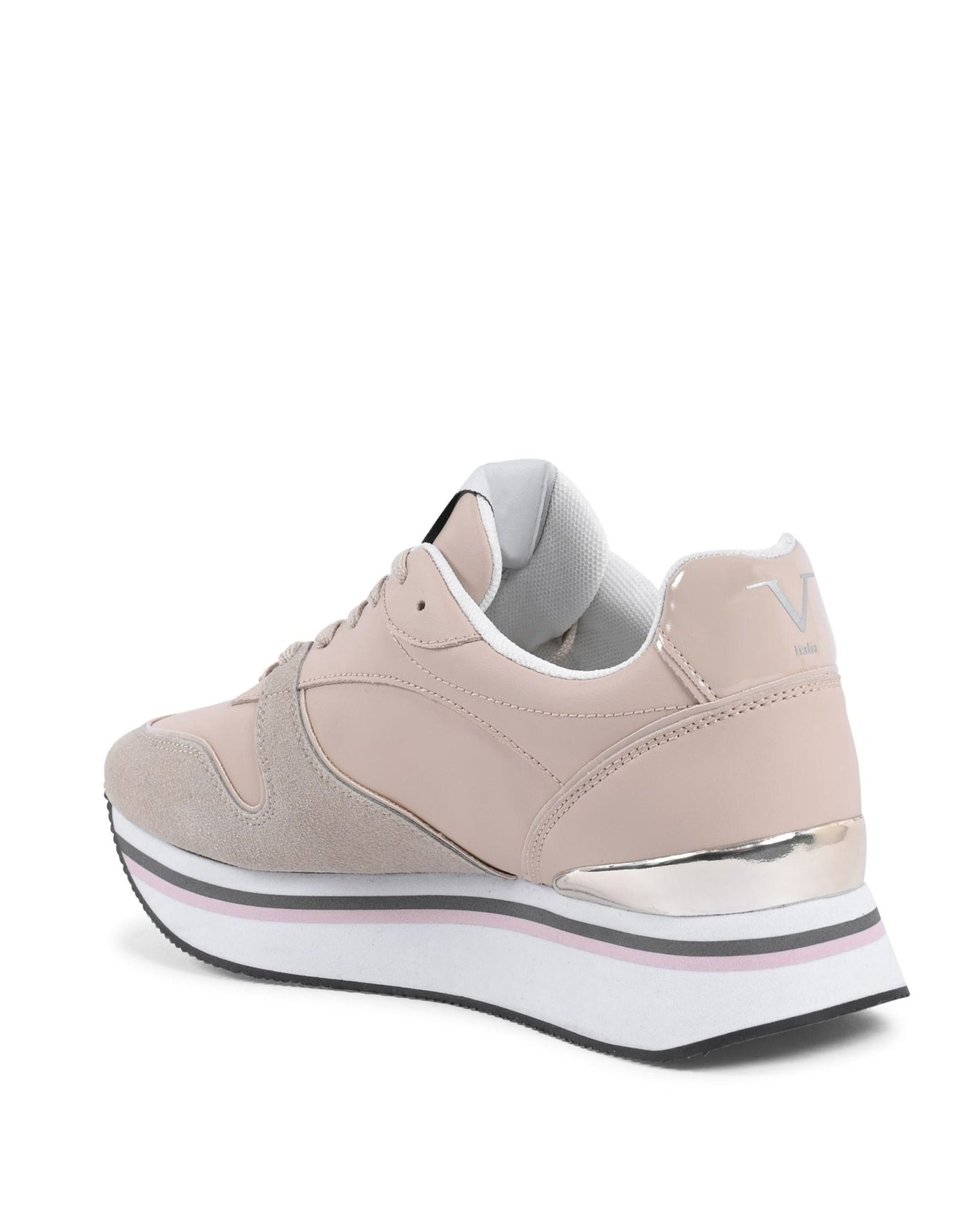V Italia Women's Beige Leather Sneakers - SNK 003 W Sand Comfort Shoes - Style Queenz