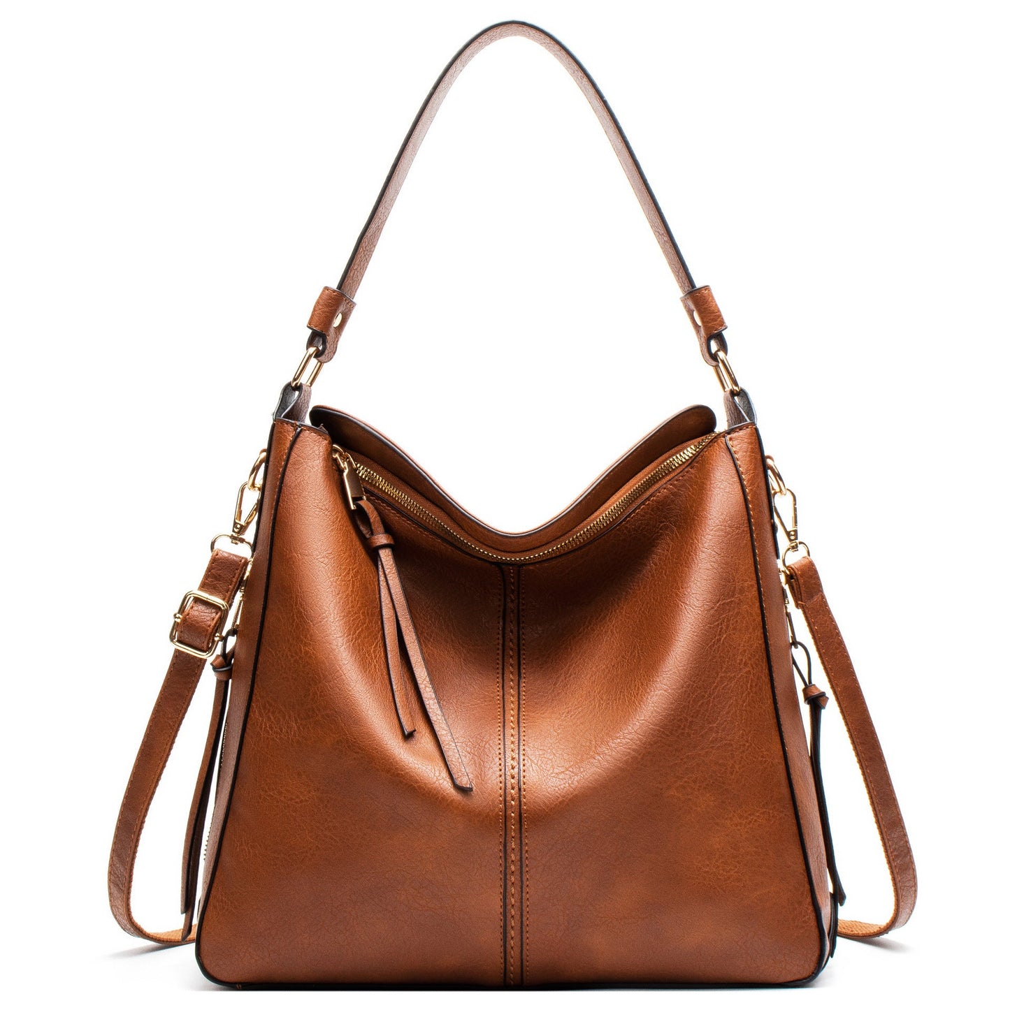Women's Hobo Shoulder Bag with Crossbody Strap
