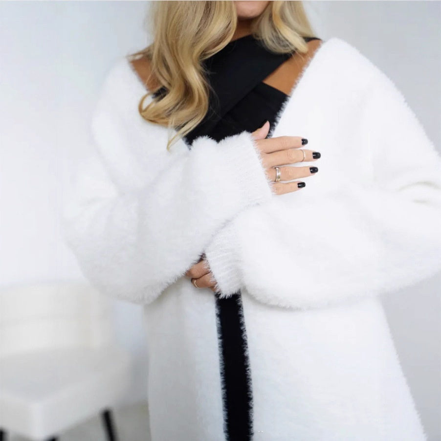 Women's Long Knitted Cardigan Sweater Coat