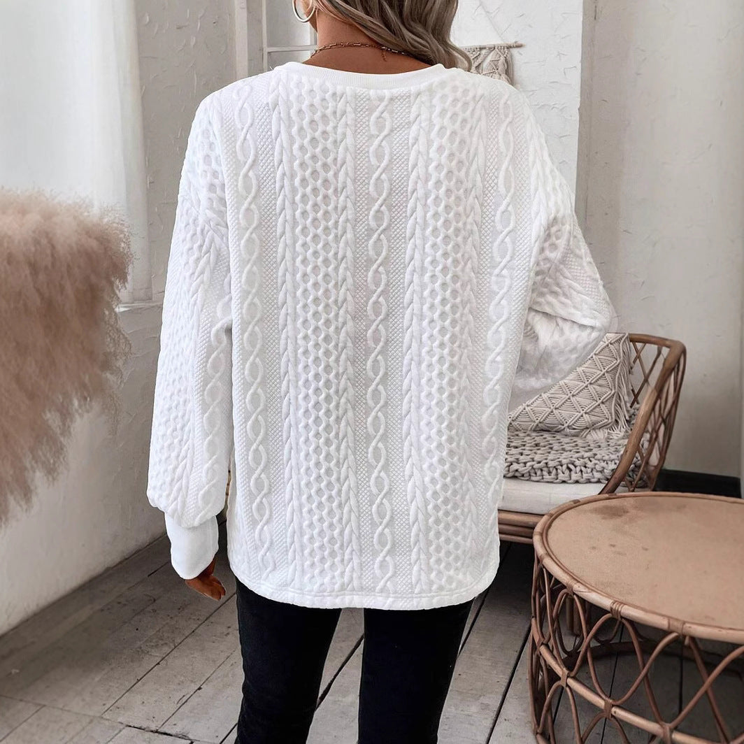 Women's Loose Long Sleeve Knit Sweater