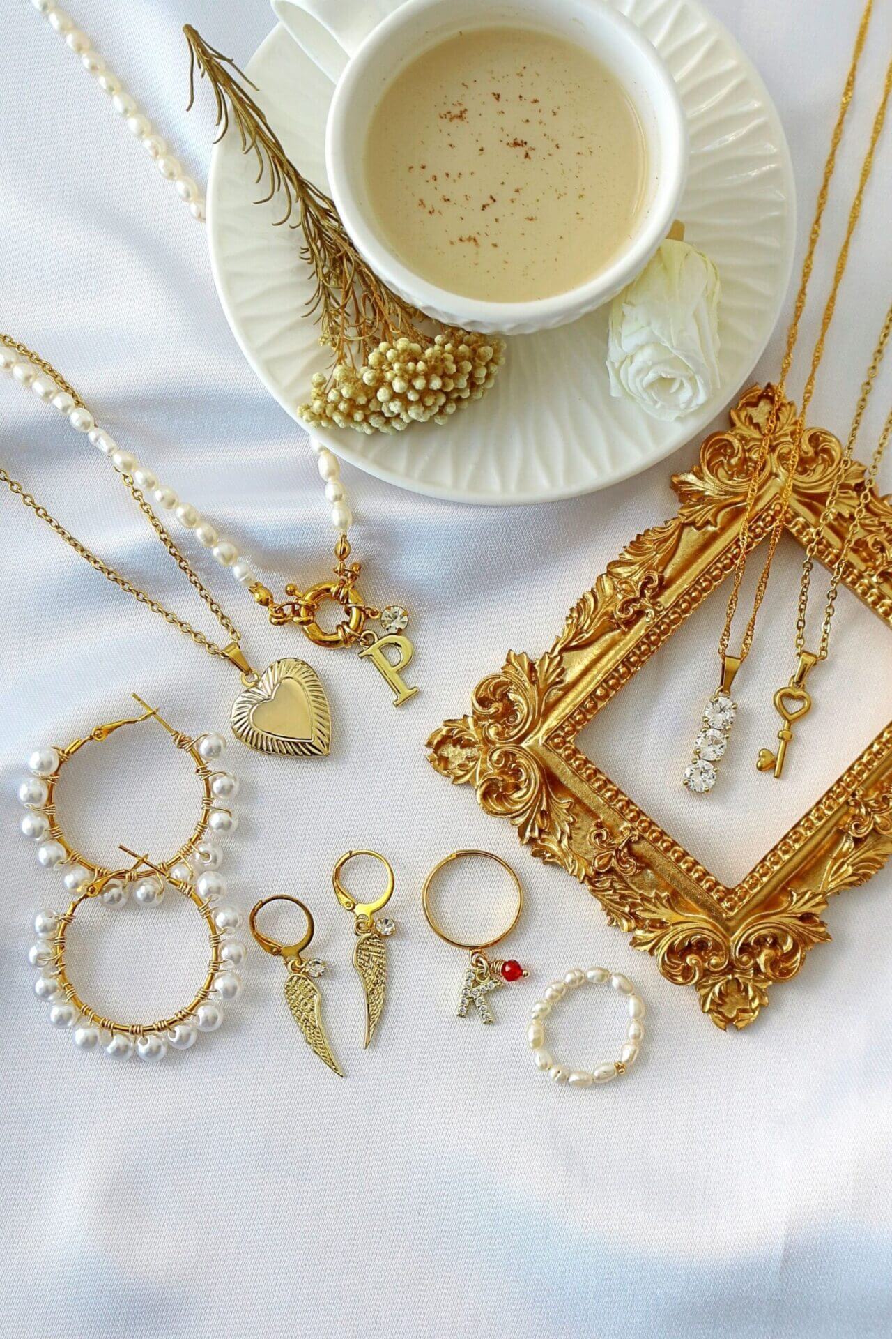 18K Gold Hand Wired Pearl Hoop Earrings - Artisan Jewelry - Style Queenz