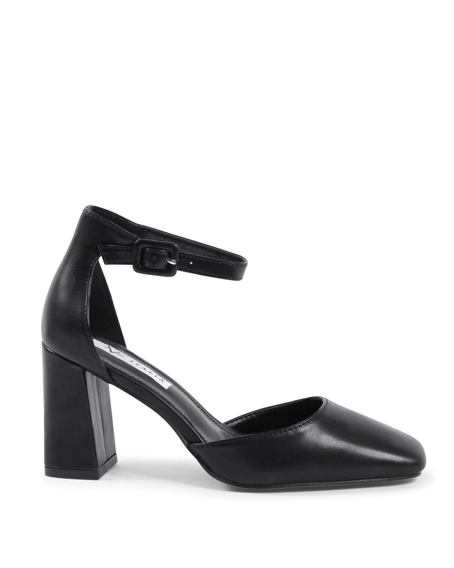 19V69 Italia Black Ankle Strap Pumps - Designer Heels | Style Queenz - Style Queenz