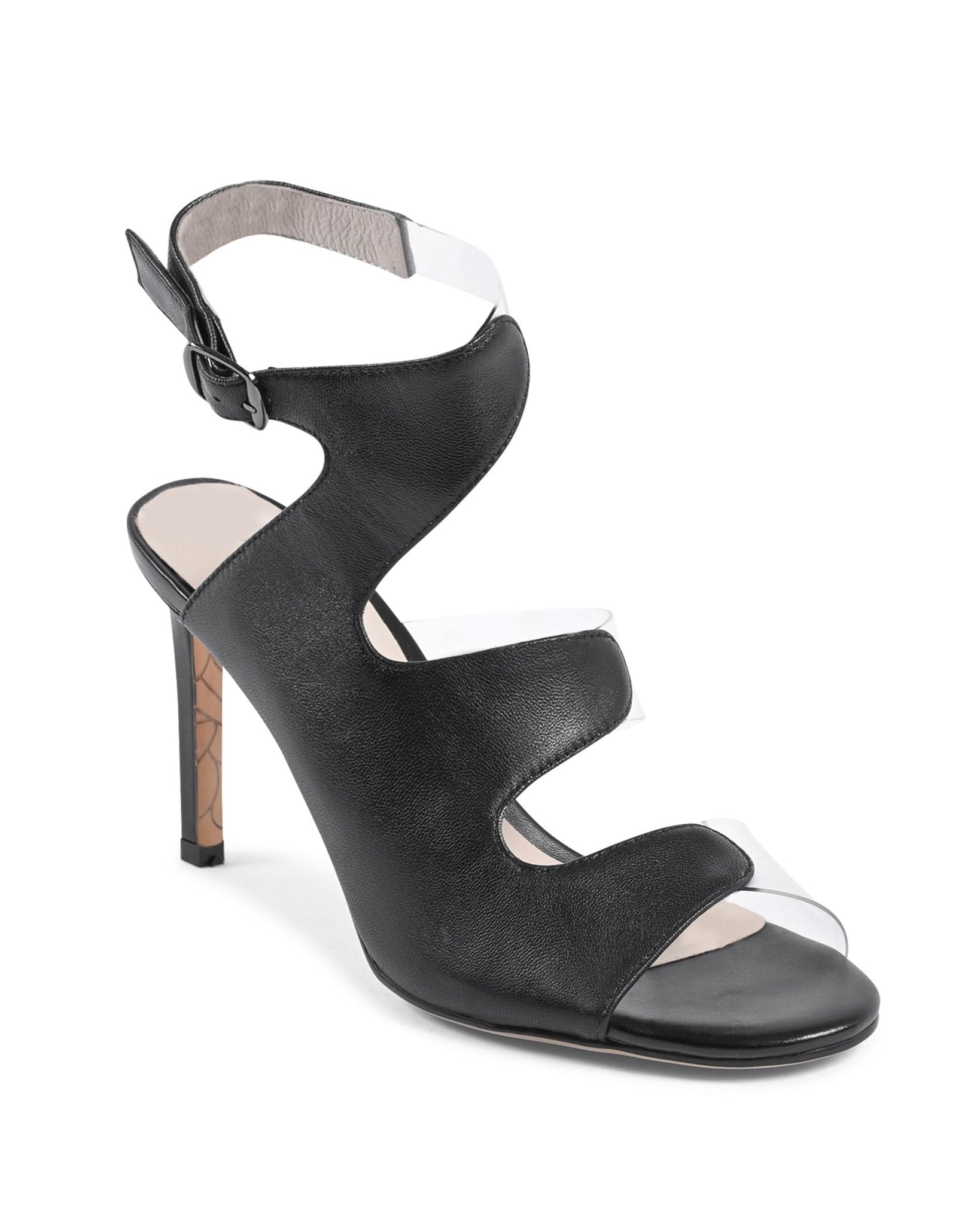 19V69 Italia Black Leather Sandals - Women's Designer Heels 9cm AM NW125 - 61 - Style Queenz
