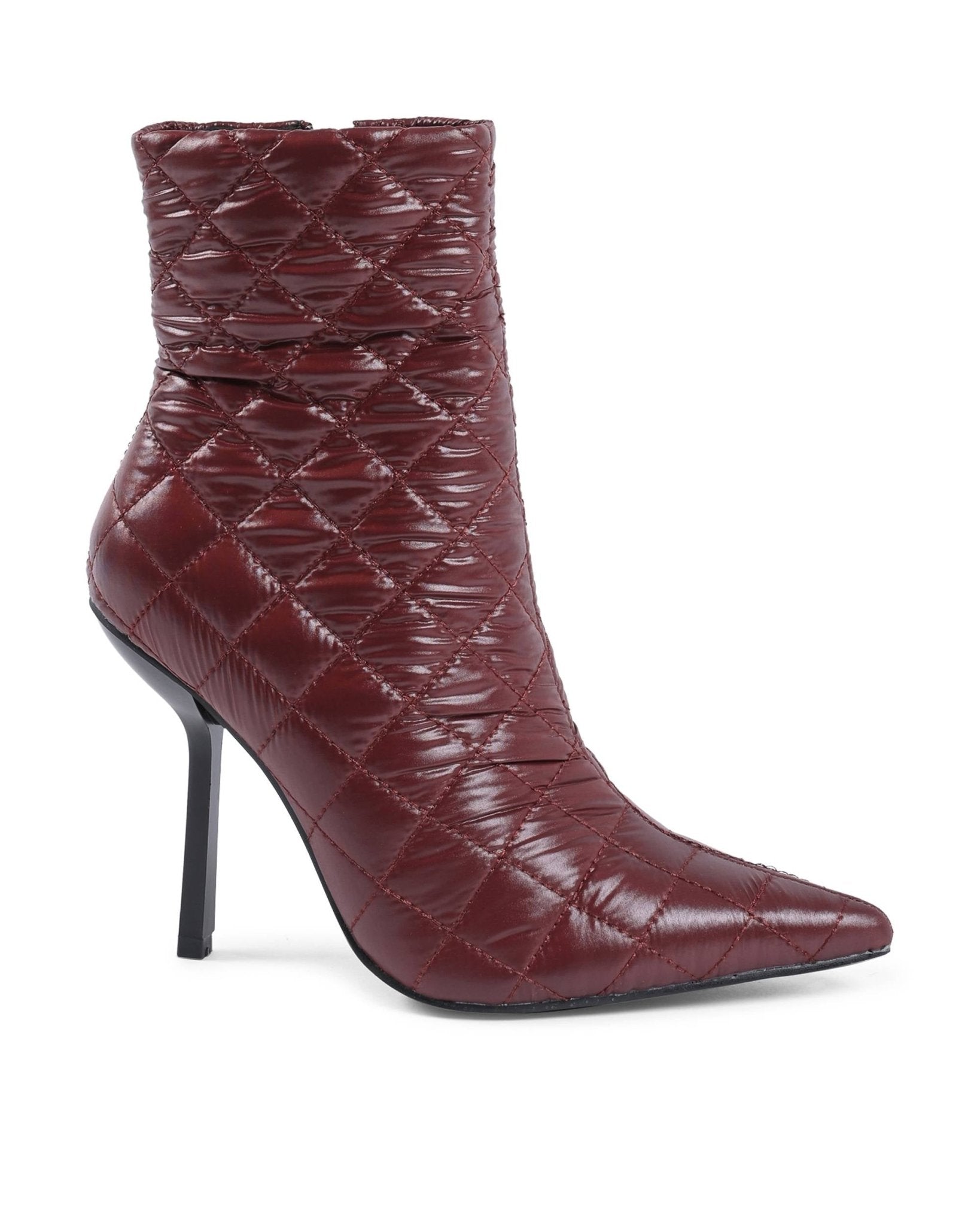 19V69 Italia Bordeaux Ankle Boots - Women's 10cm Heel Boots | Designer Footwear - Style Queenz