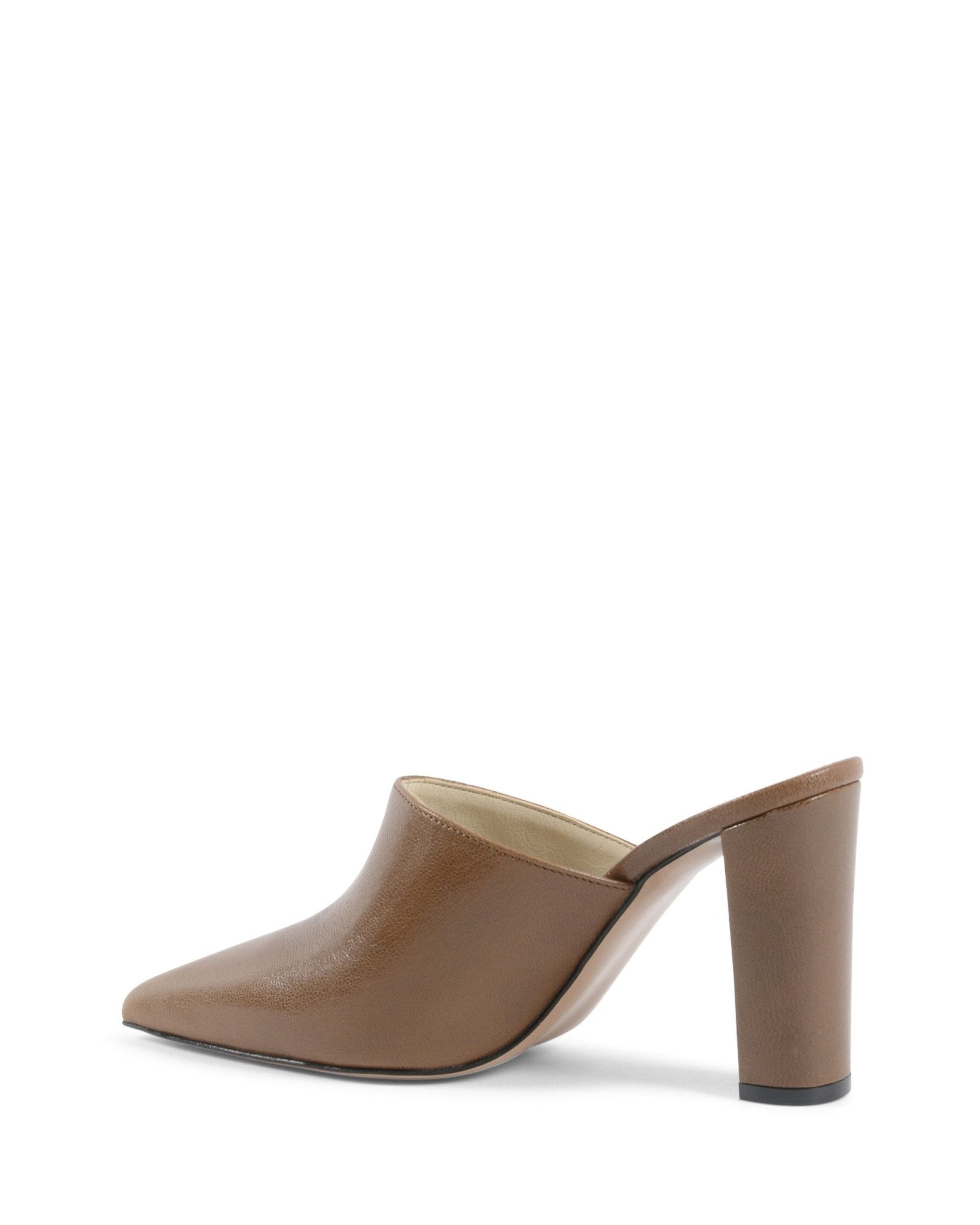 19V69 Italia Brown Leather Mule Sandals - Italian Designer Heels | Style Queenz - Style Queenz