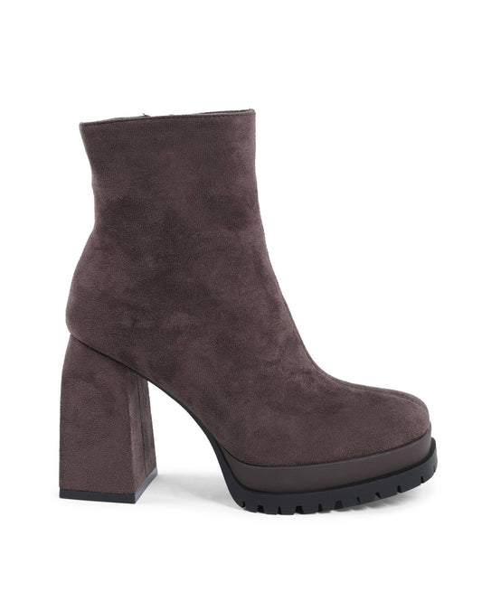 19V69 Italia Brown Women's Ankle Boots - Premium Fabric High Heel Boots - Style Queenz