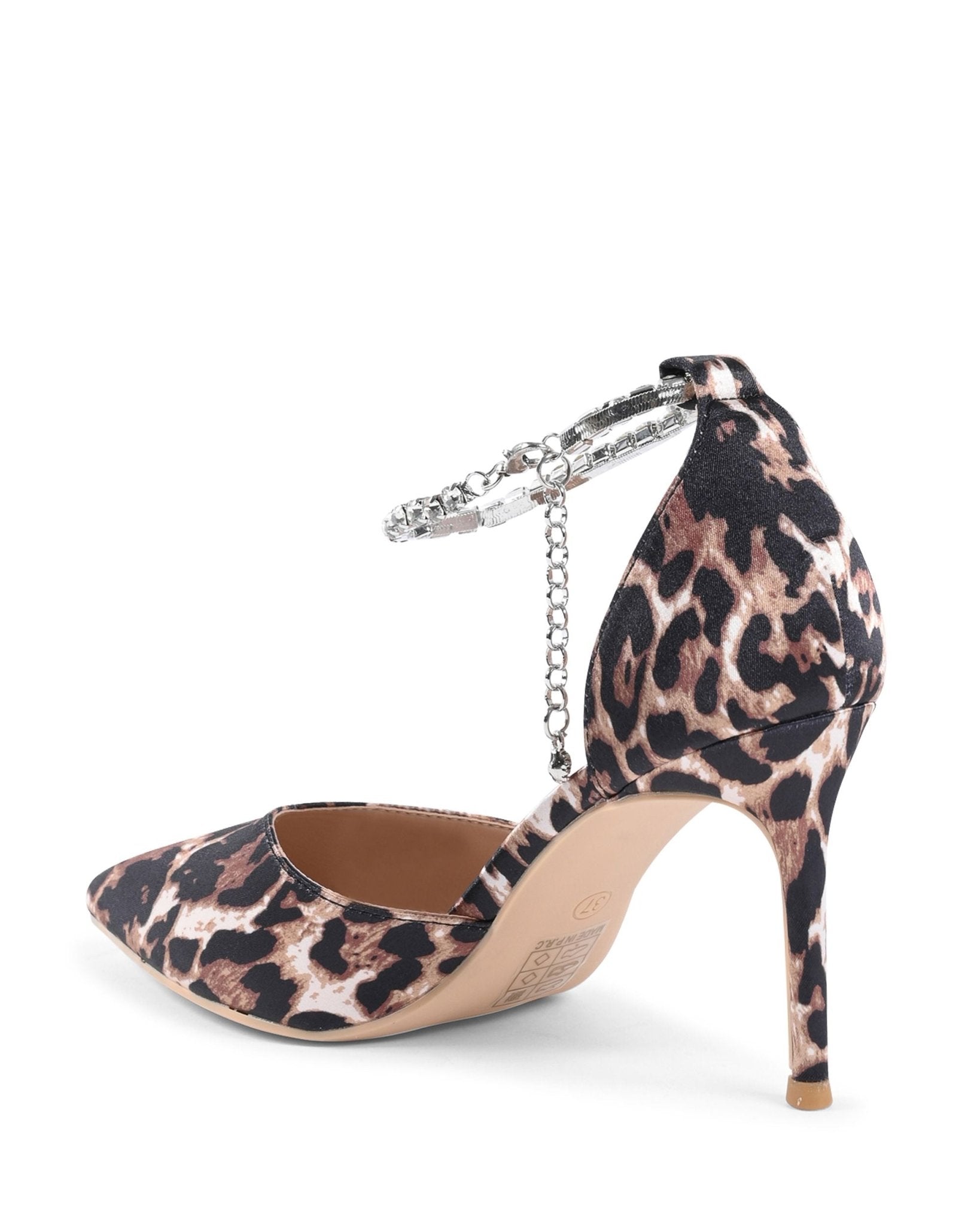 19V69 Italia Leopard Ankle Strap Pumps - Women's 9cm Heel Shoes | Designer Footwear - Style Queenz