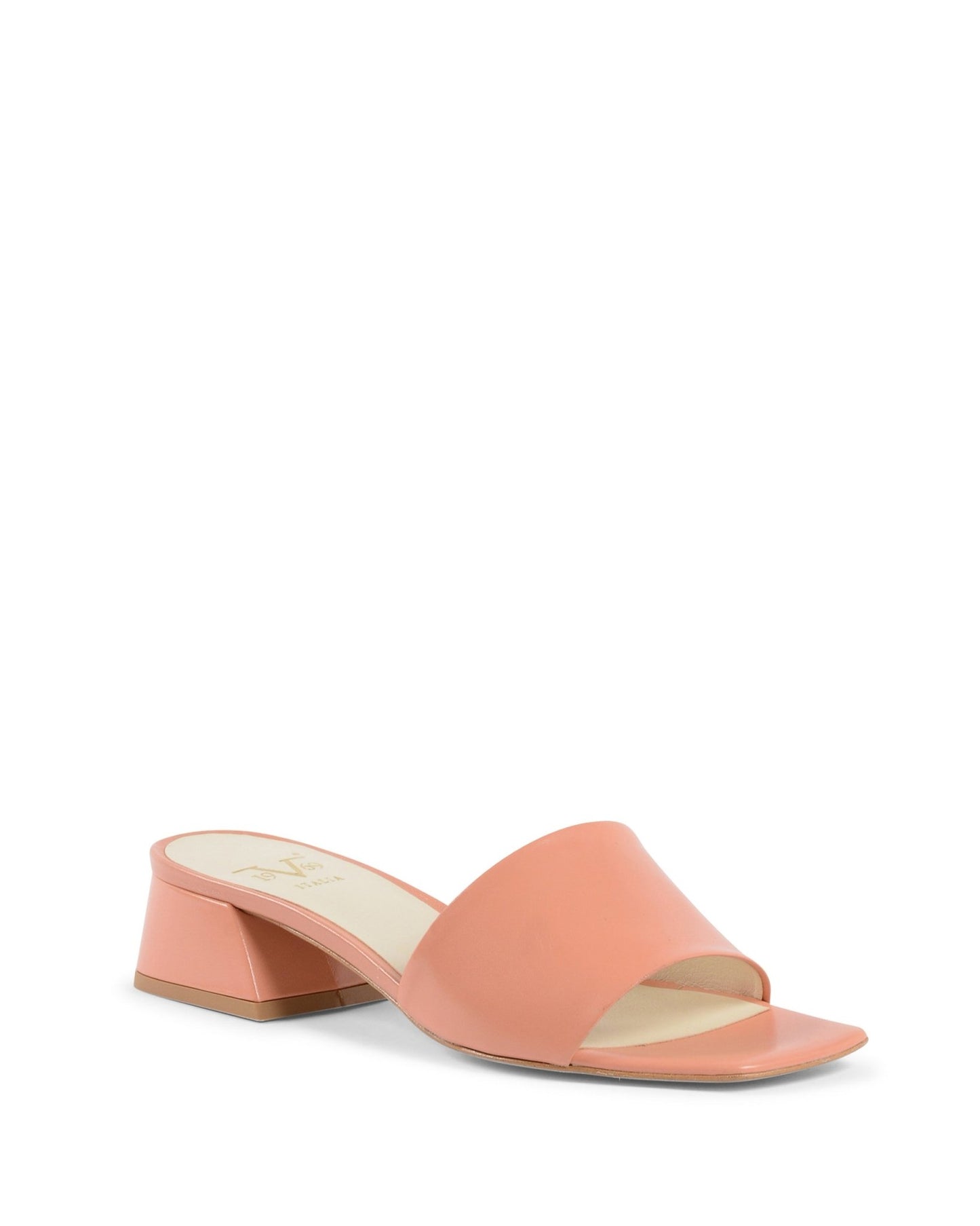 19V69 Italia Pink Leather Sandals - Women's Designer Heels 4cm NEPER KID ROSA - Style Queenz