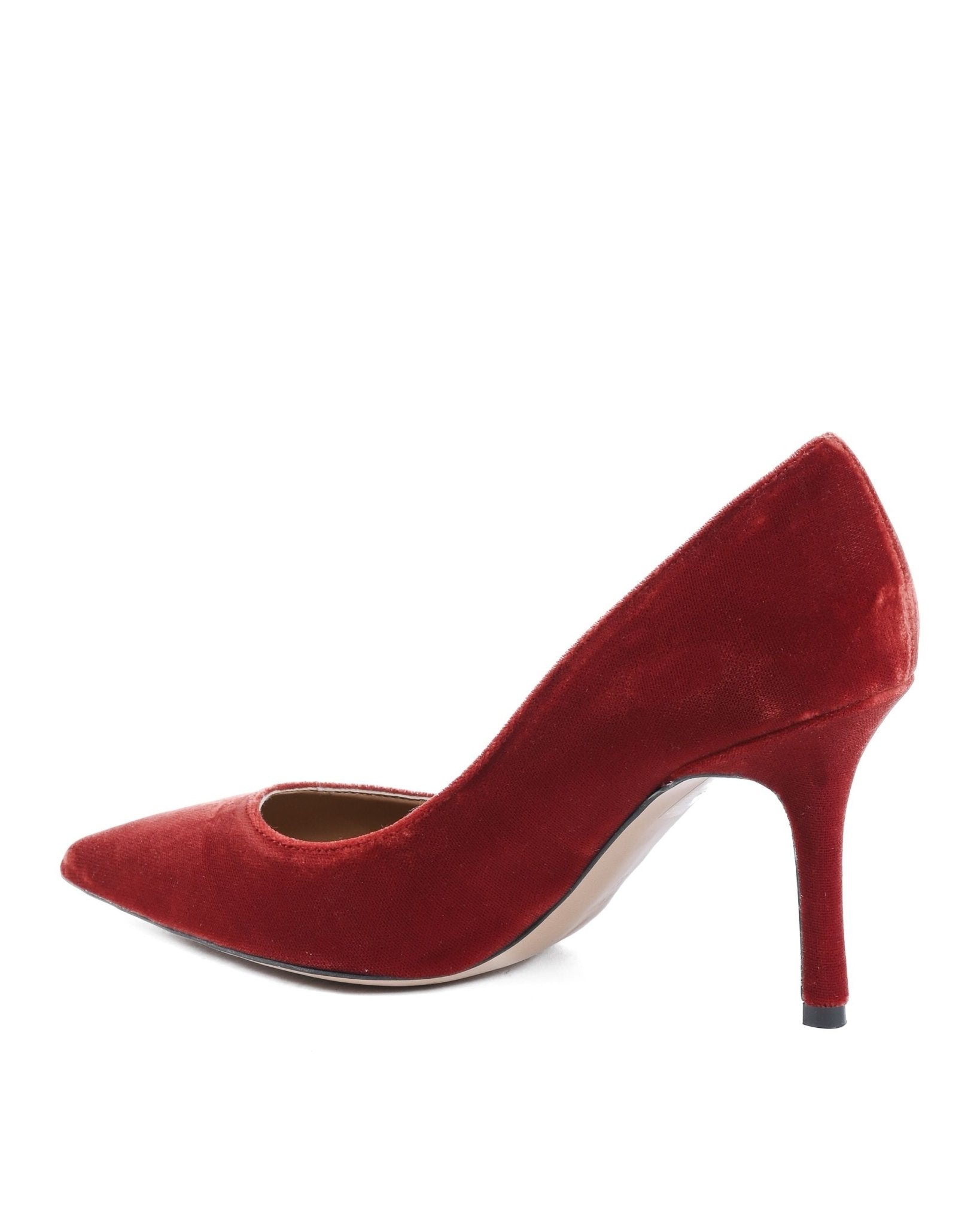 19V69 Italia Red Velvet Pump - Italian Designer High Heel 8.5cm - Style Queenz