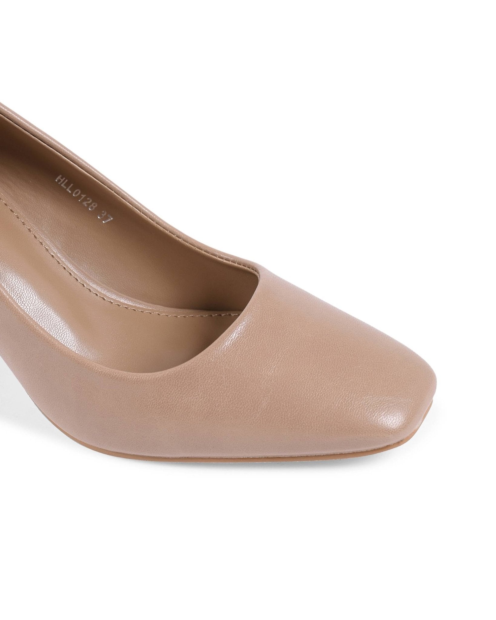 19V69 Italia Women's Beige Pump Heels - 8cm Synthetic Leather | Designer Footwear - Style Queenz