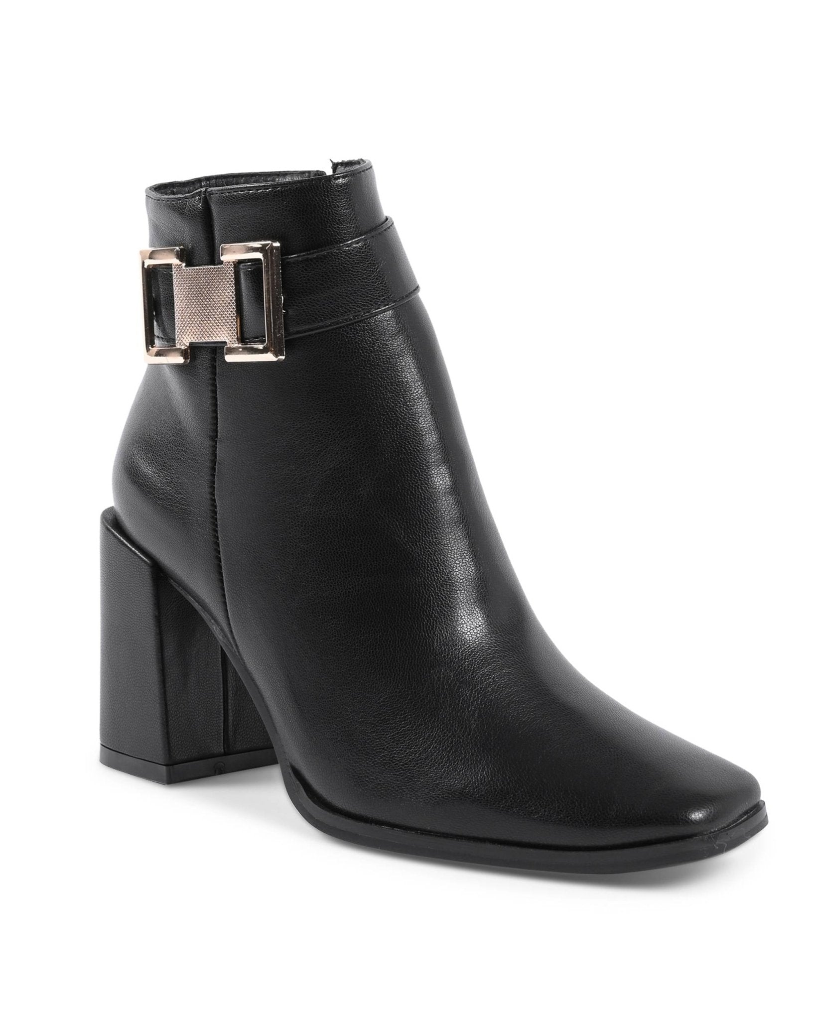19V69 Italia Women's Black Ankle Boots X726 - Designer Heeled Boots 9cm - Style Queenz