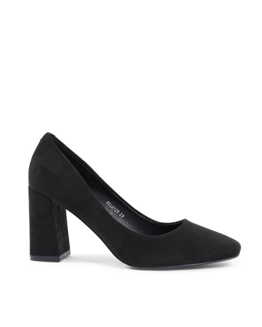 19V69 Italia Women's Black Pumps - Premium Fabric Designer Heels 8cm - Style Queenz