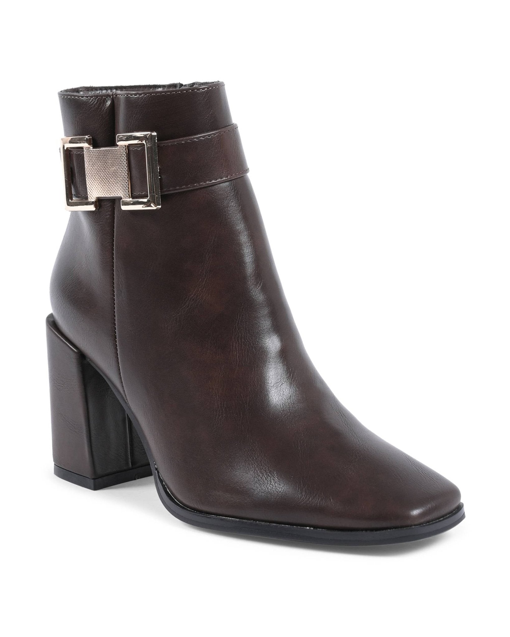 19V69 Italia Women's Brown Ankle Boots - 9cm Heel - X726 MARRONE Style - Style Queenz
