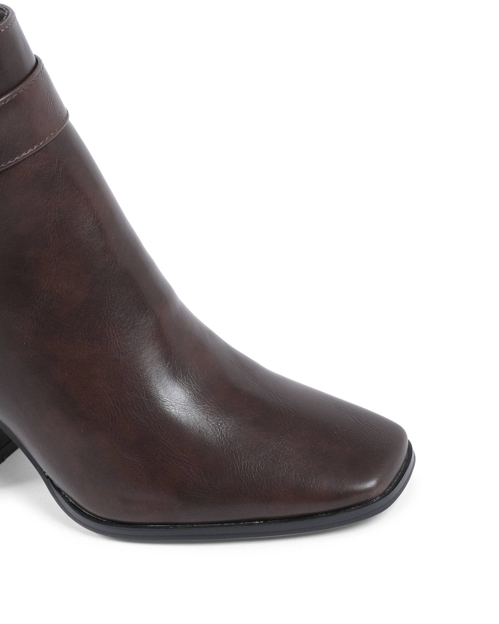 19V69 Italia Women's Brown Ankle Boots - 9cm Heel - X726 MARRONE Style - Style Queenz