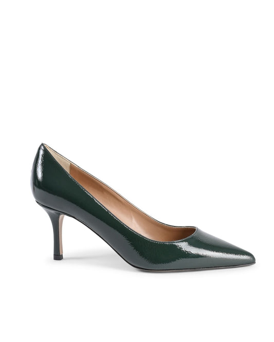 19V69 Italia Women's Green Leather Pumps INES65 - Italian Designer Heels 6.5cm - Style Queenz