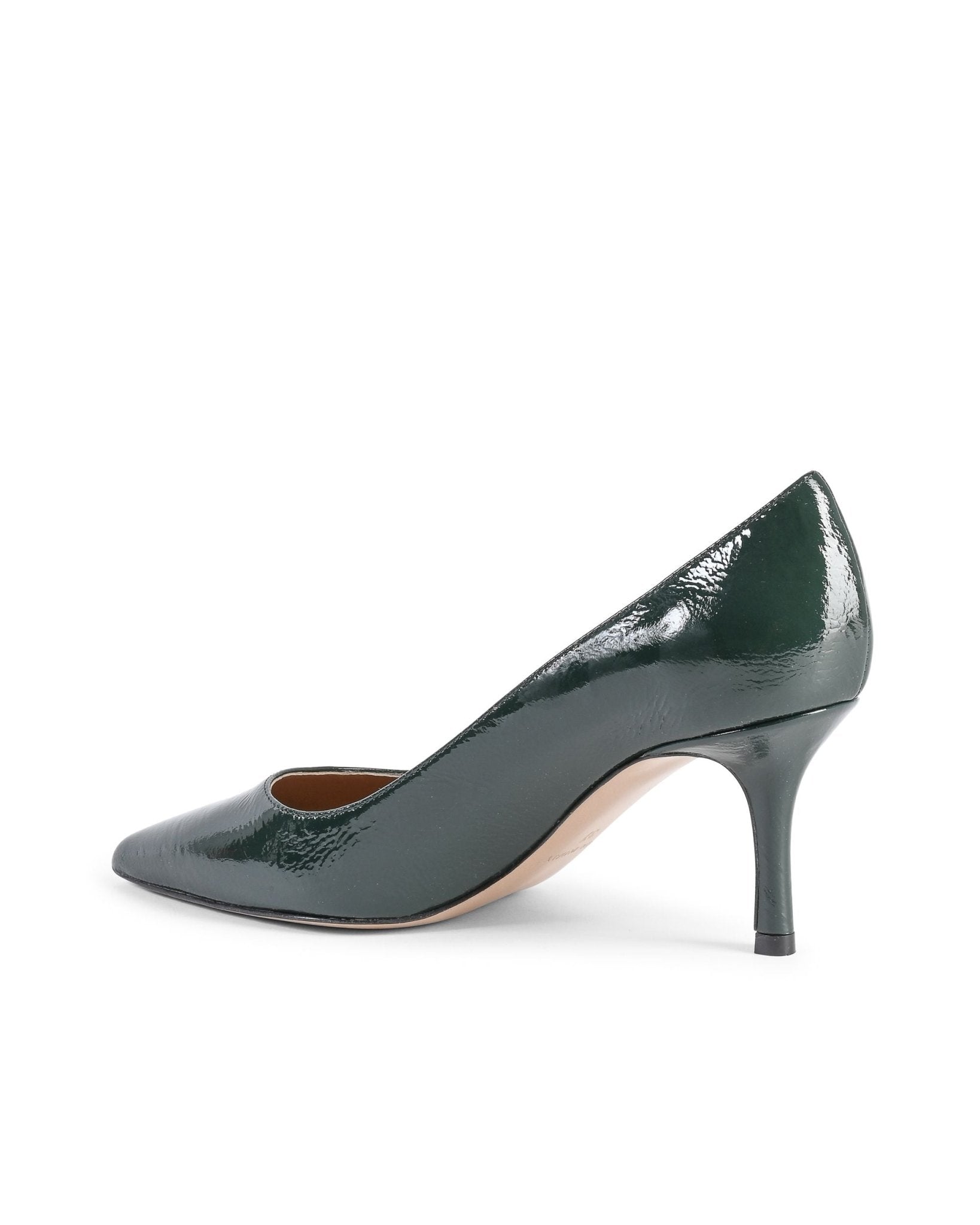 19V69 Italia Women's Green Leather Pumps INES65 - Italian Designer Heels 6.5cm - Style Queenz