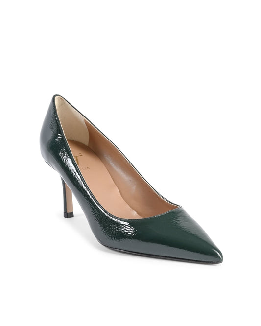19V69 Italia Women's Green Leather Pumps INES65 - Italian Designer Heels 6.5cm - Style Queenz