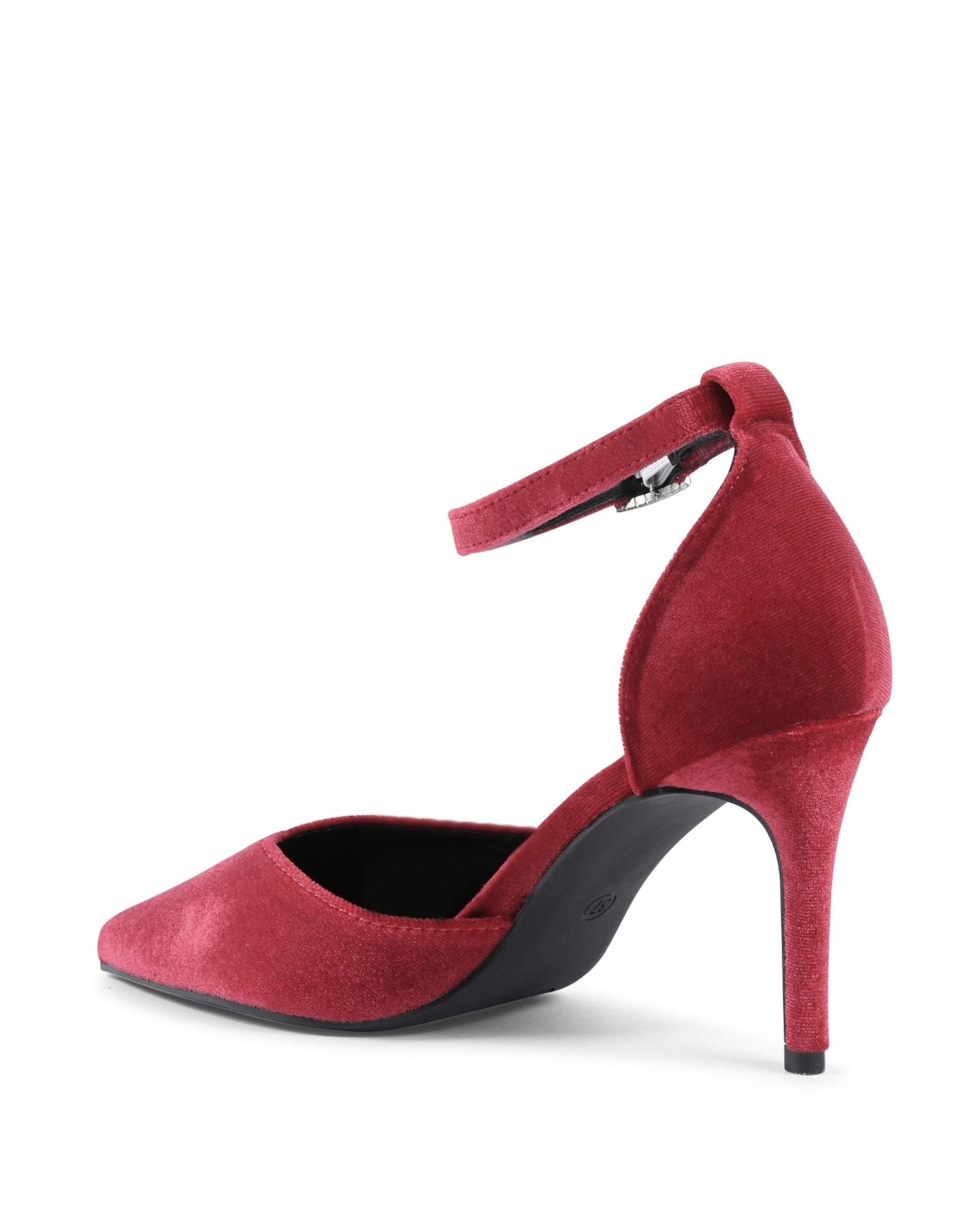 19V69 Italia Women's Red Ankle Strap Pumps F0110 - Italian Designer Heels 8cm - Style Queenz