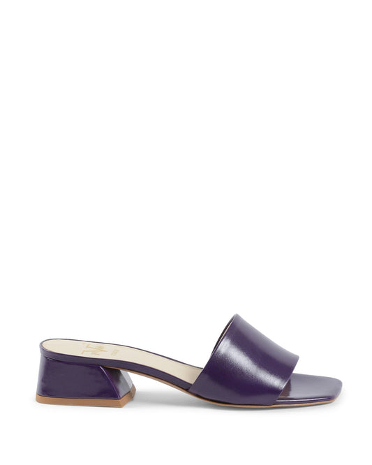 19V69 Italia Women's Violet Kid Leather Sandals - 4cm Heel - NEPER KID VIOLA Style - Made in Italy - Style Queenz