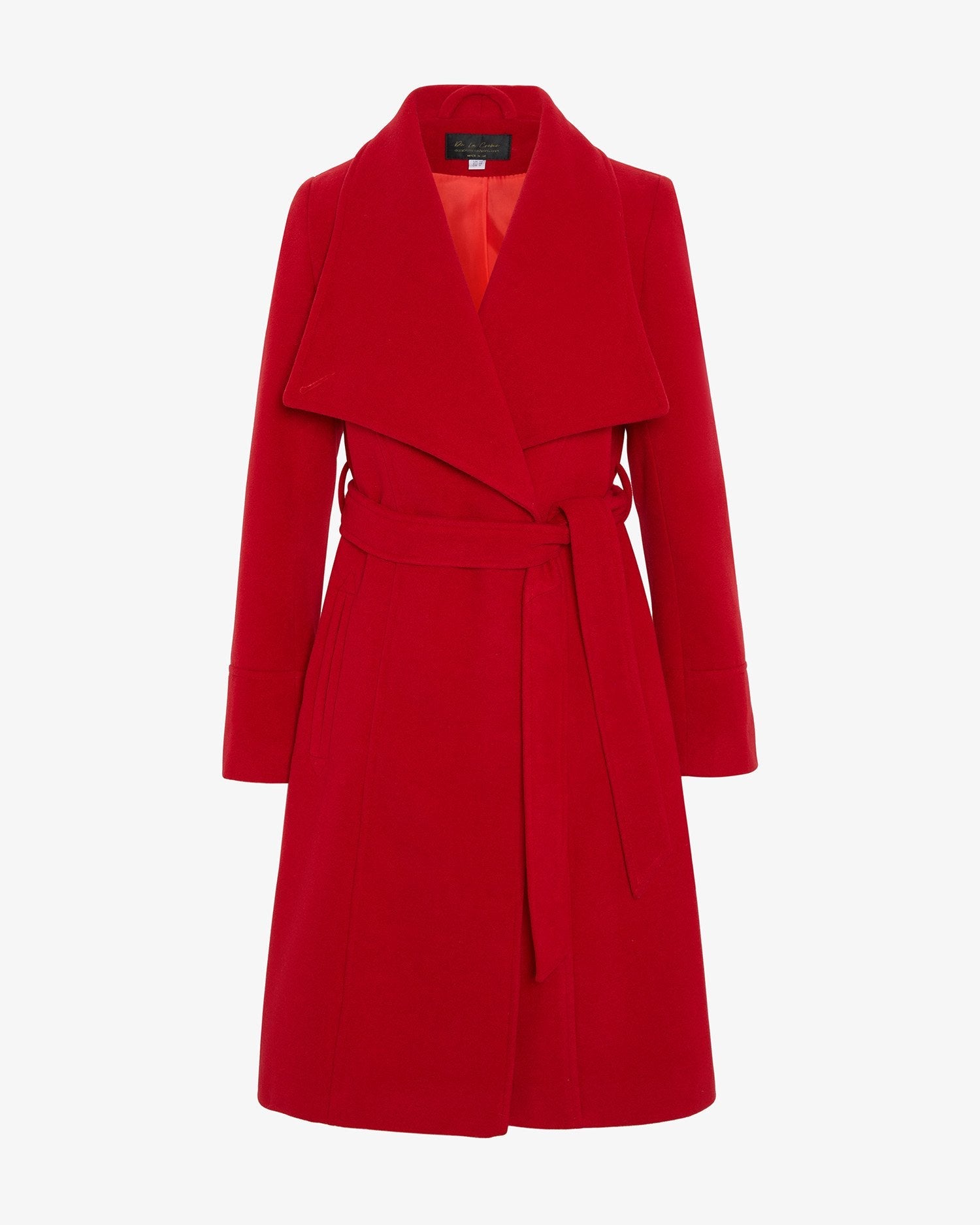 Red coat on a white background