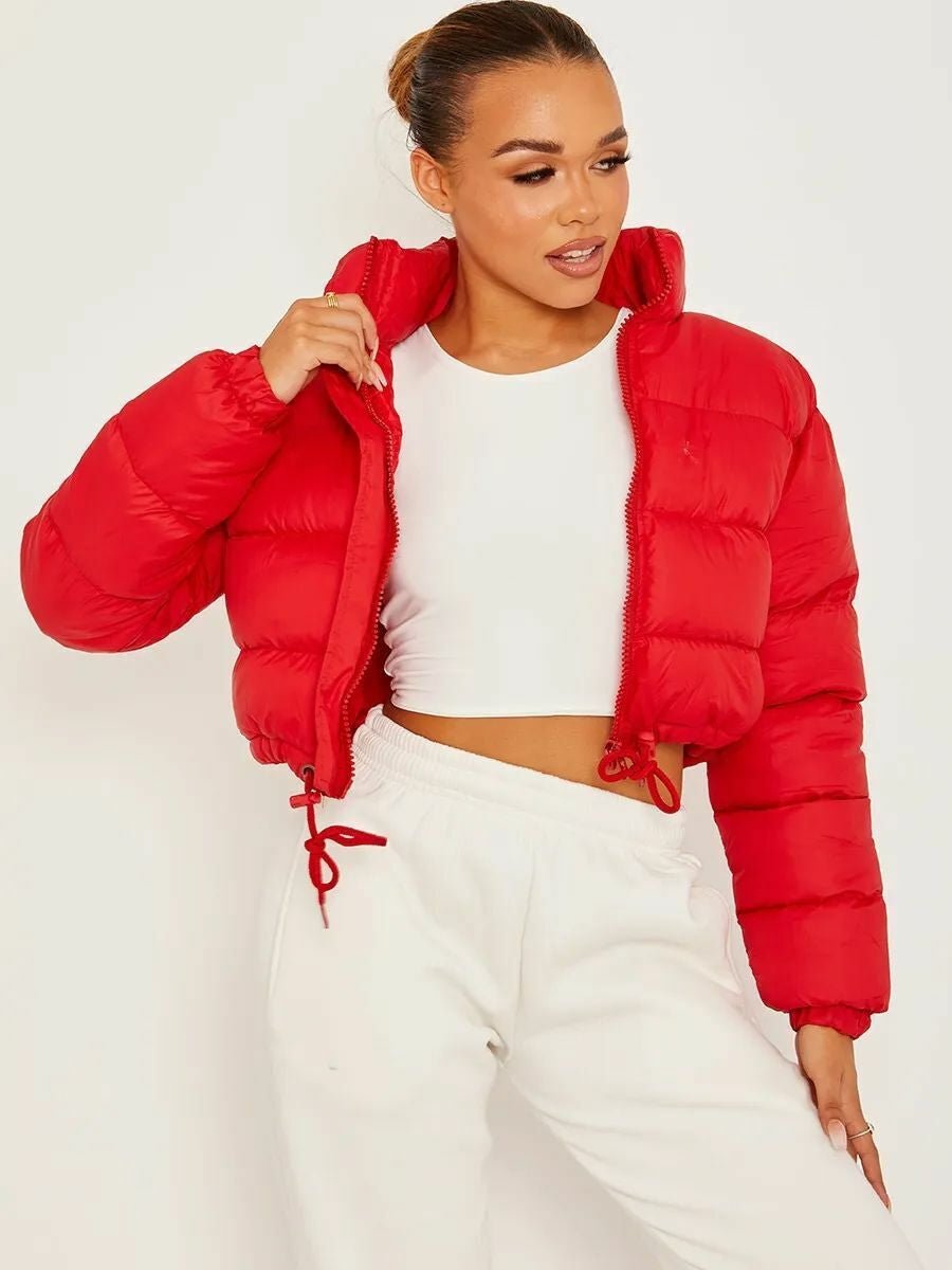 Women's Cropped Quilted Puffer Jacket