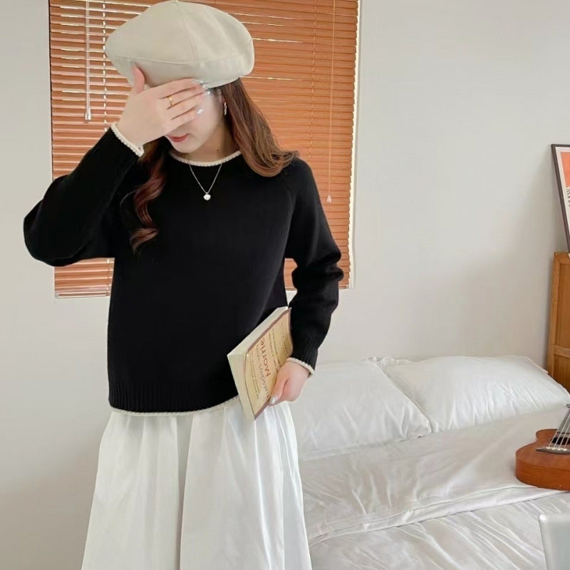 Women's Color Block Pullover Sweater