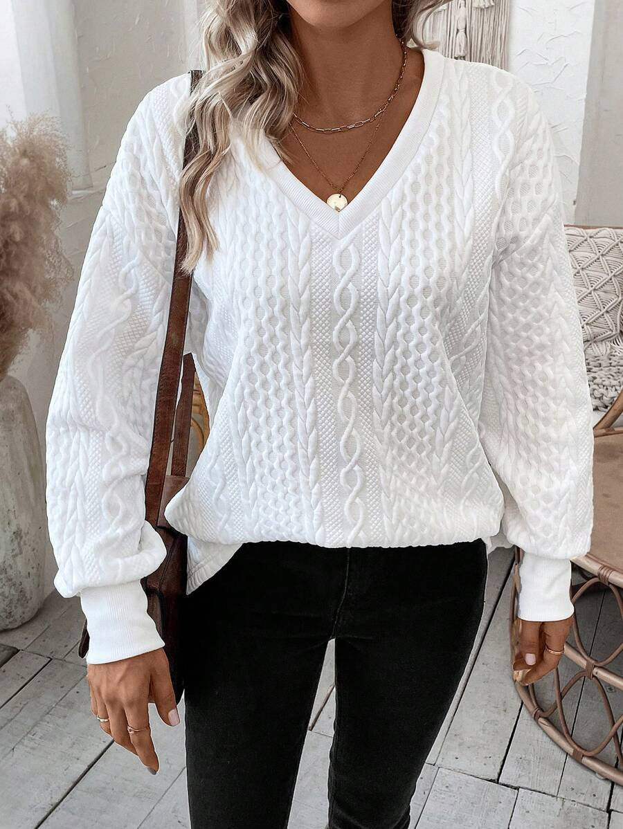 Women's Loose Long Sleeve Knit Sweater