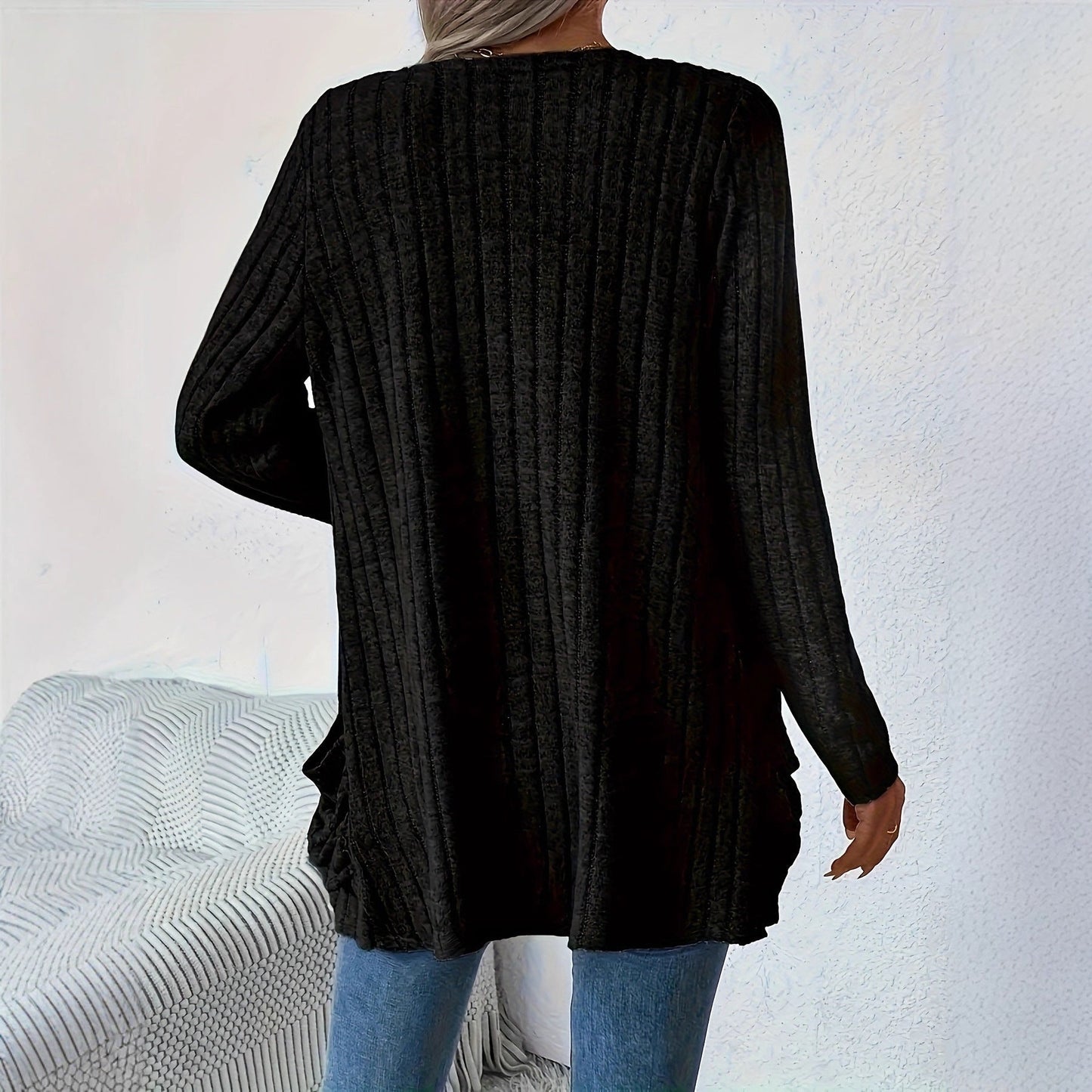 Women's Long Sleeve Cardigan with Pockets