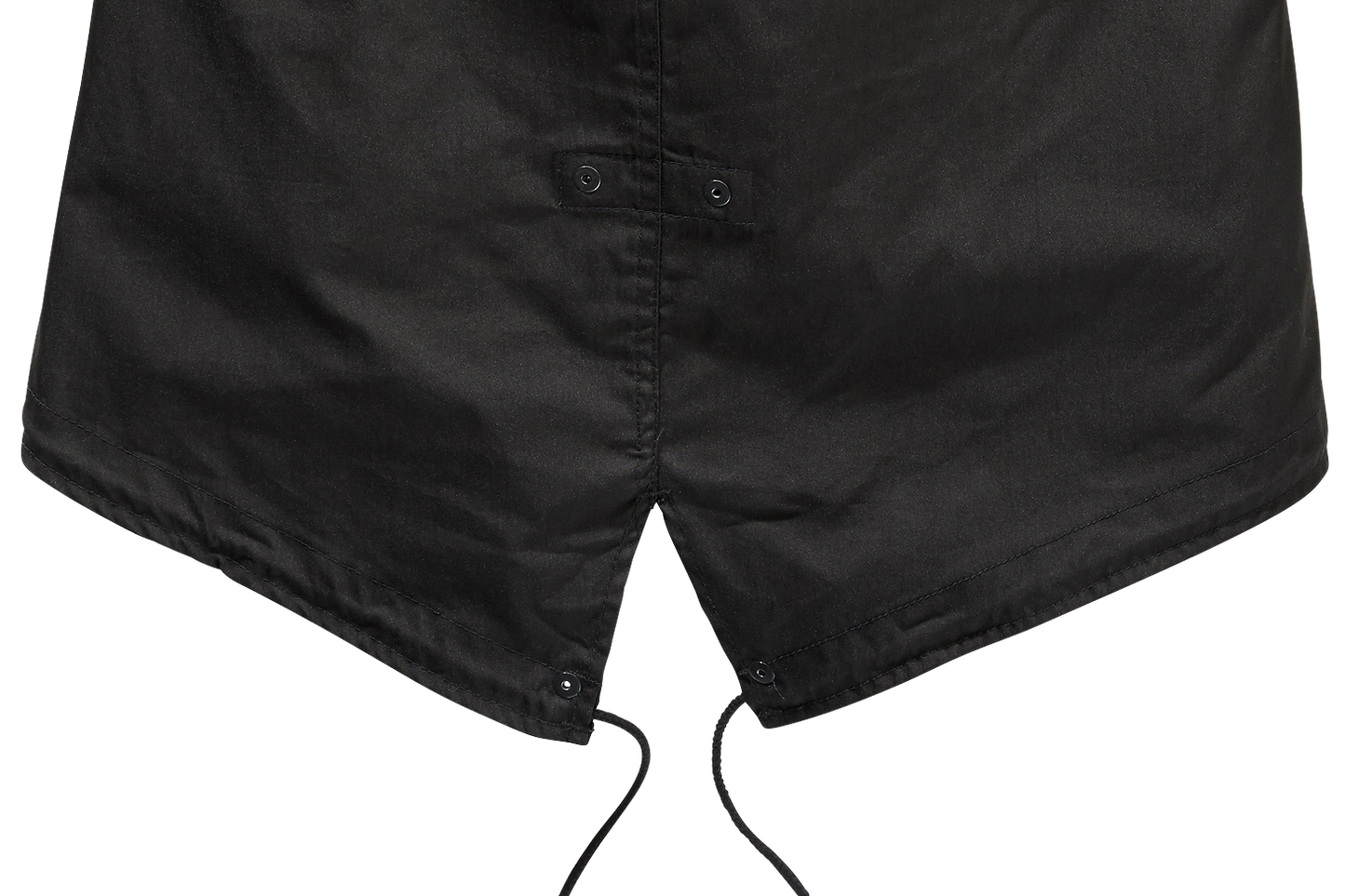 Black shirt with buttons on a white background